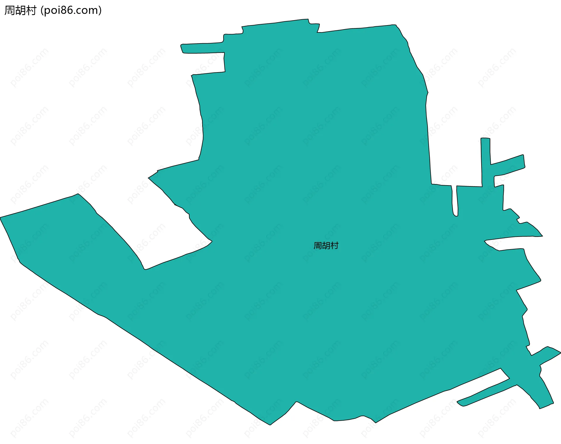 周胡村边界地图