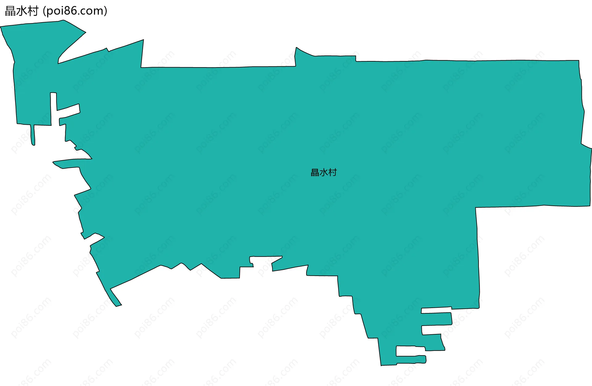 晶水村边界地图