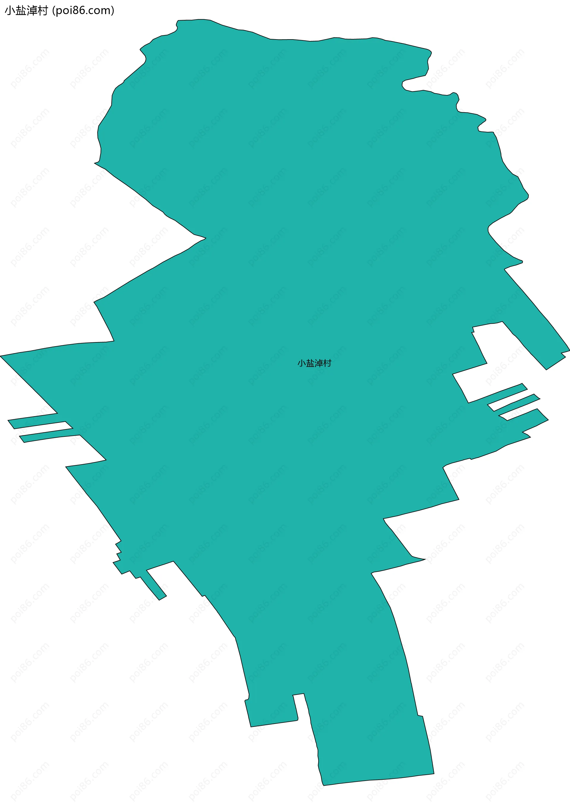 小盐淖村边界地图