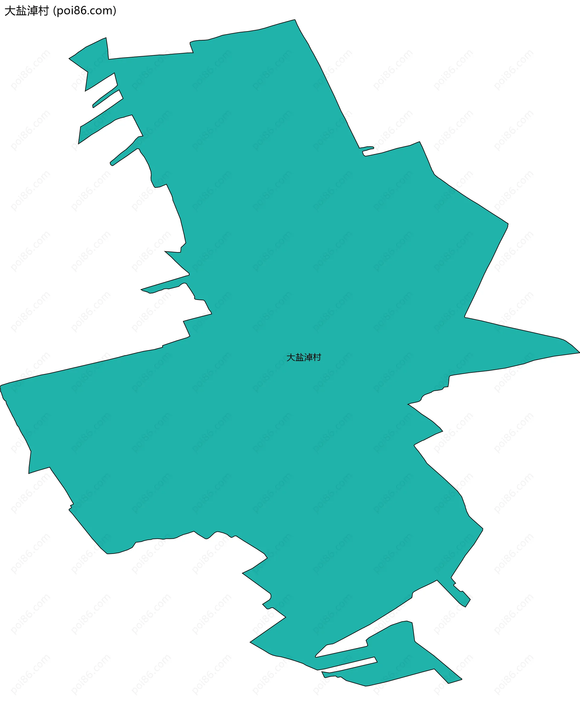 大盐淖村边界地图