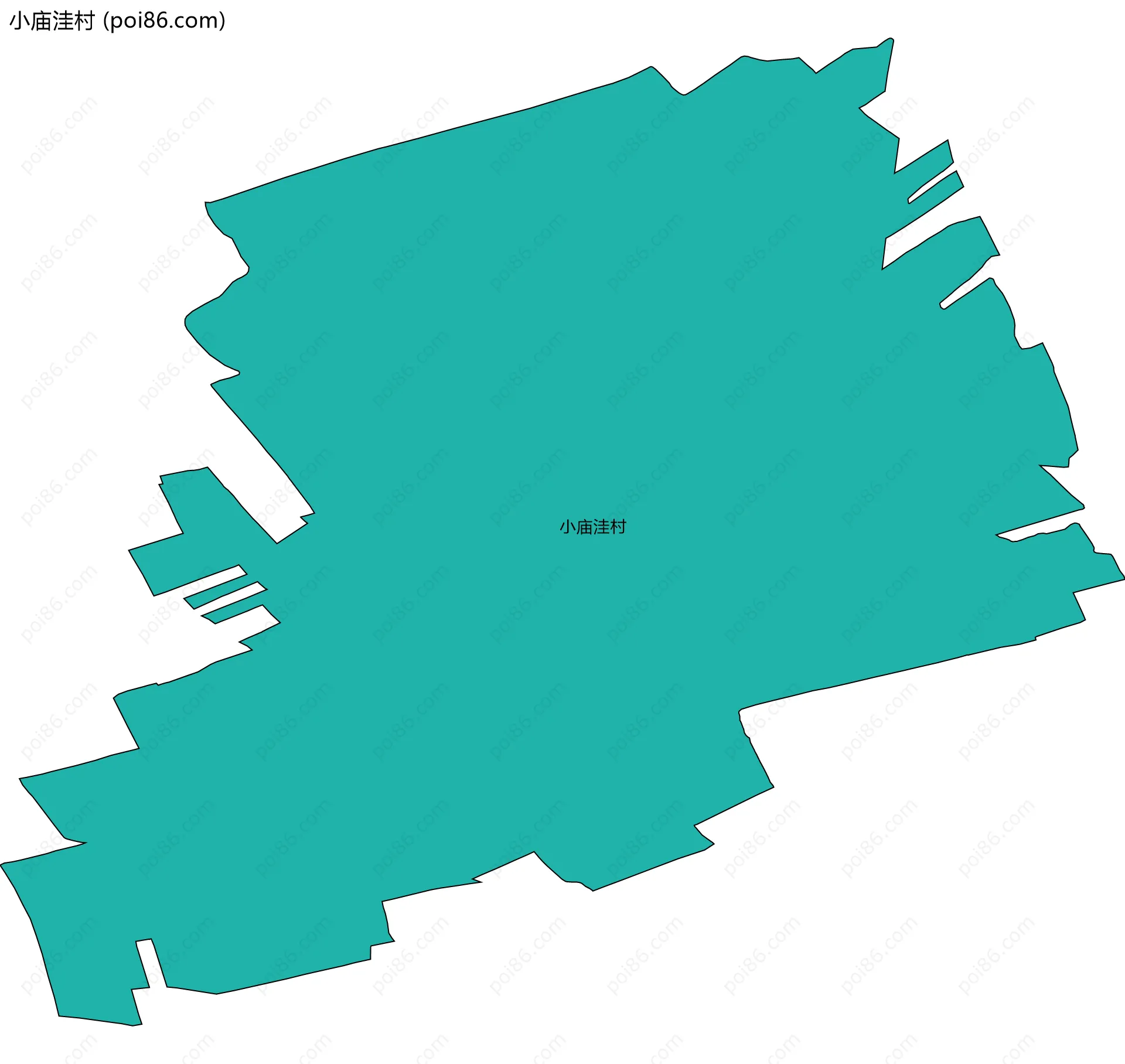 小庙洼村边界地图