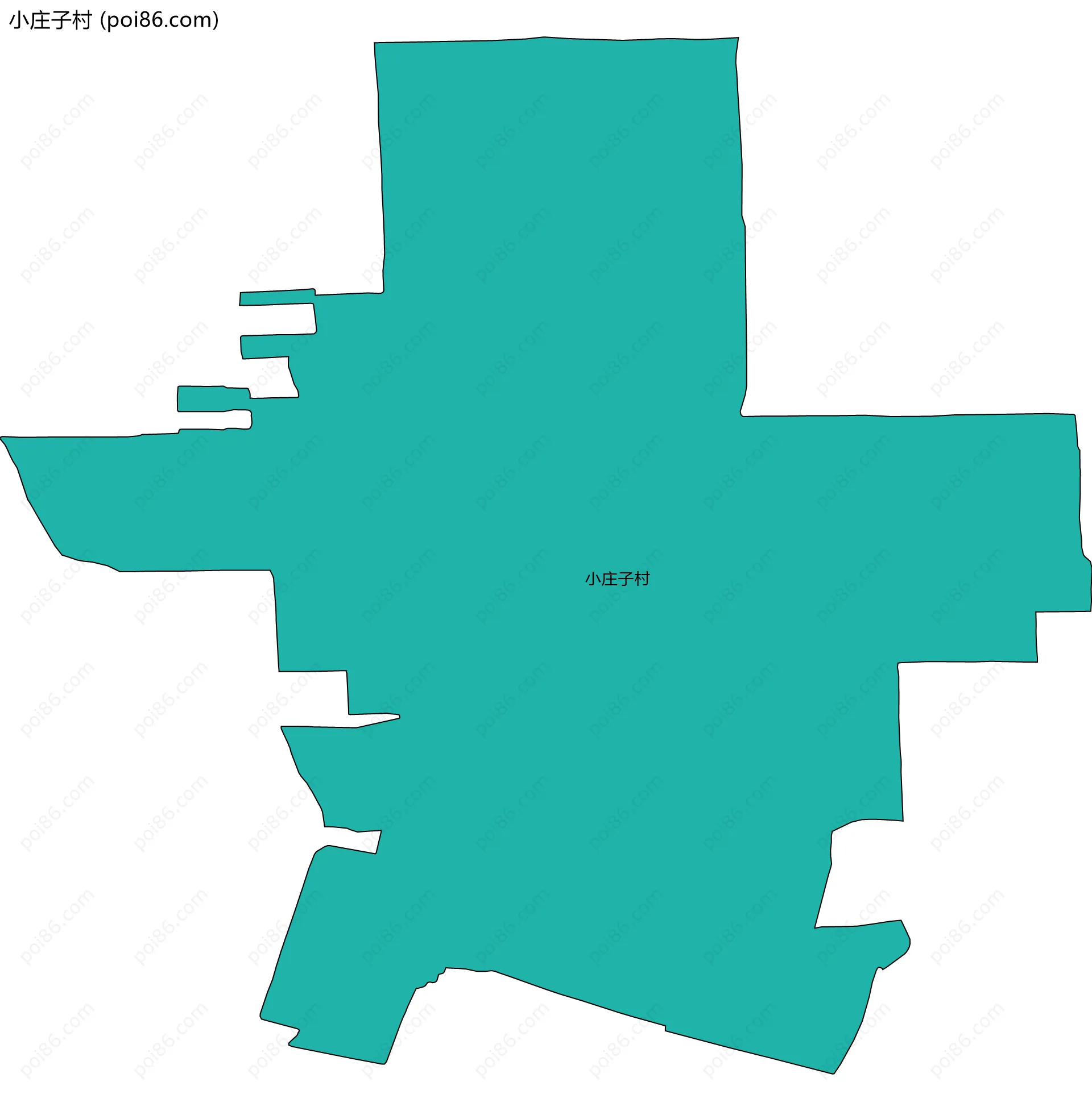 小庄子村边界地图