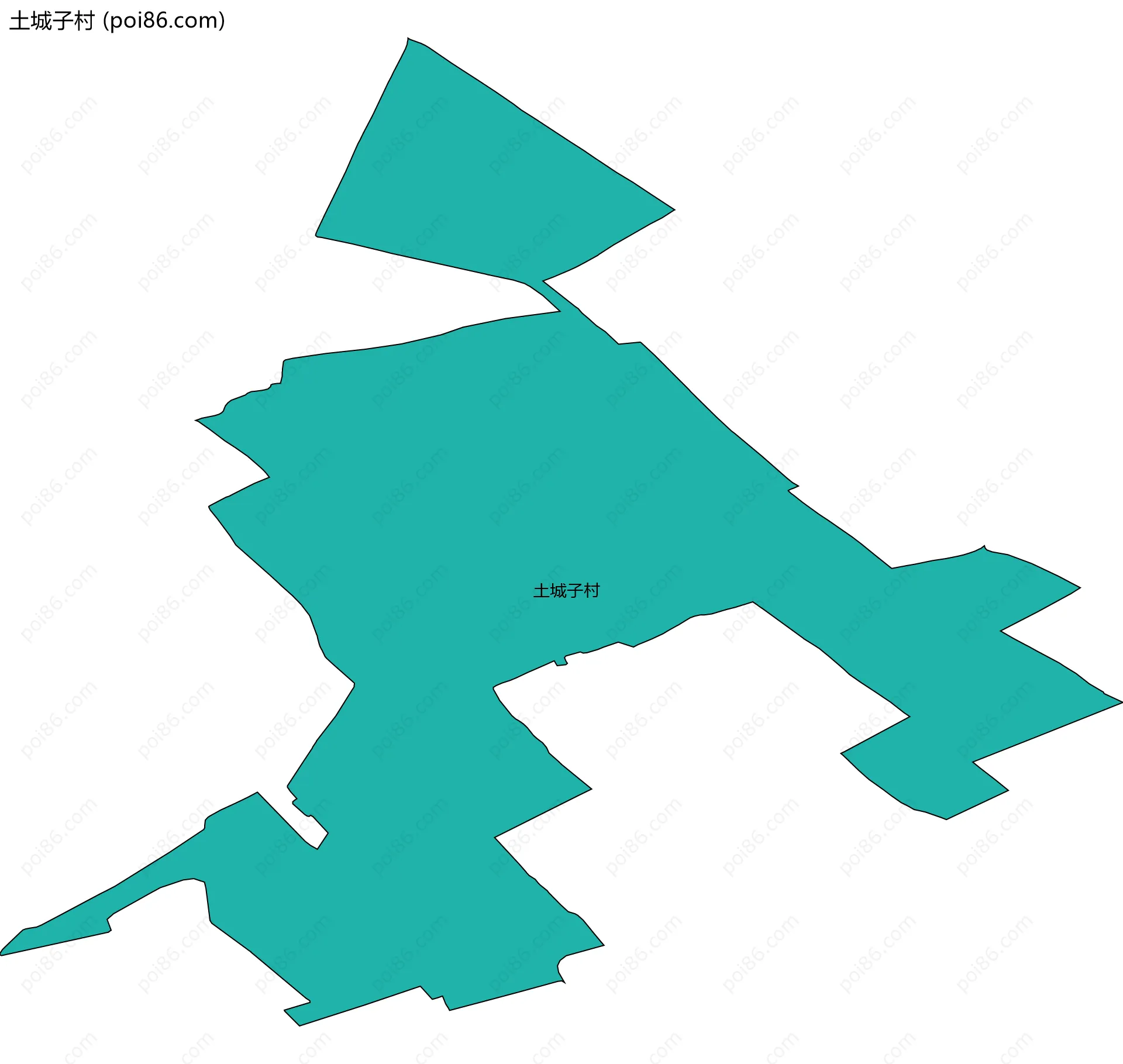 土城子村边界地图