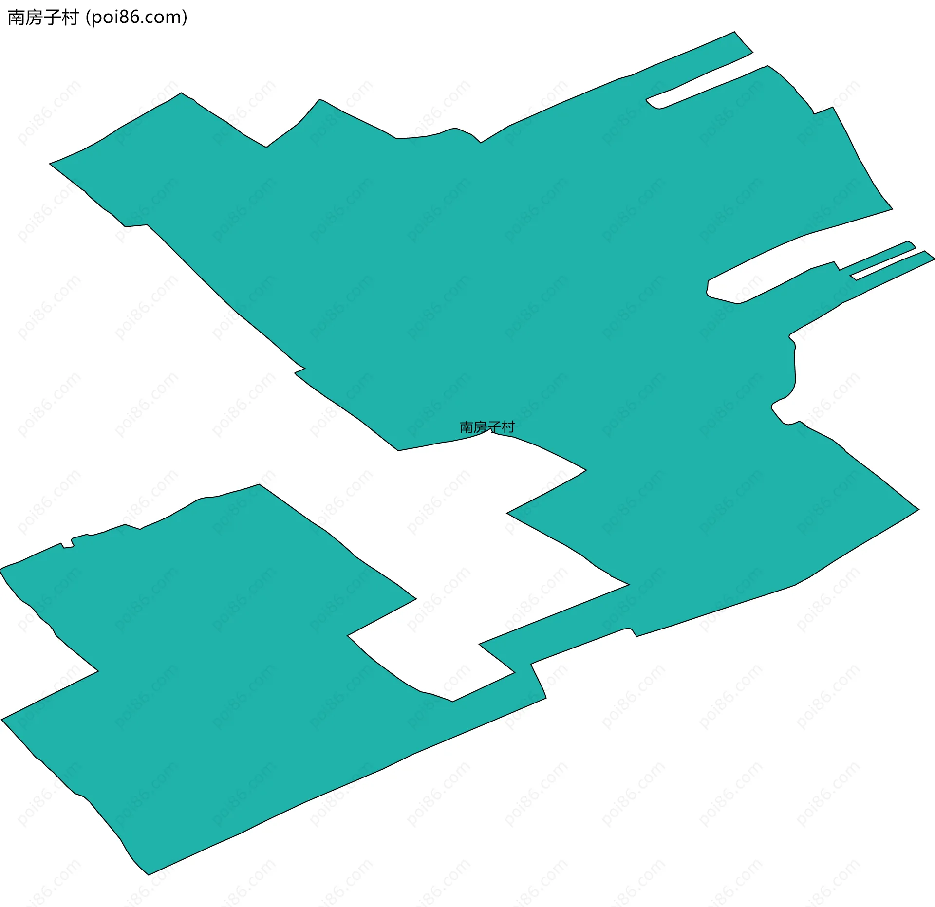 南房子村边界地图