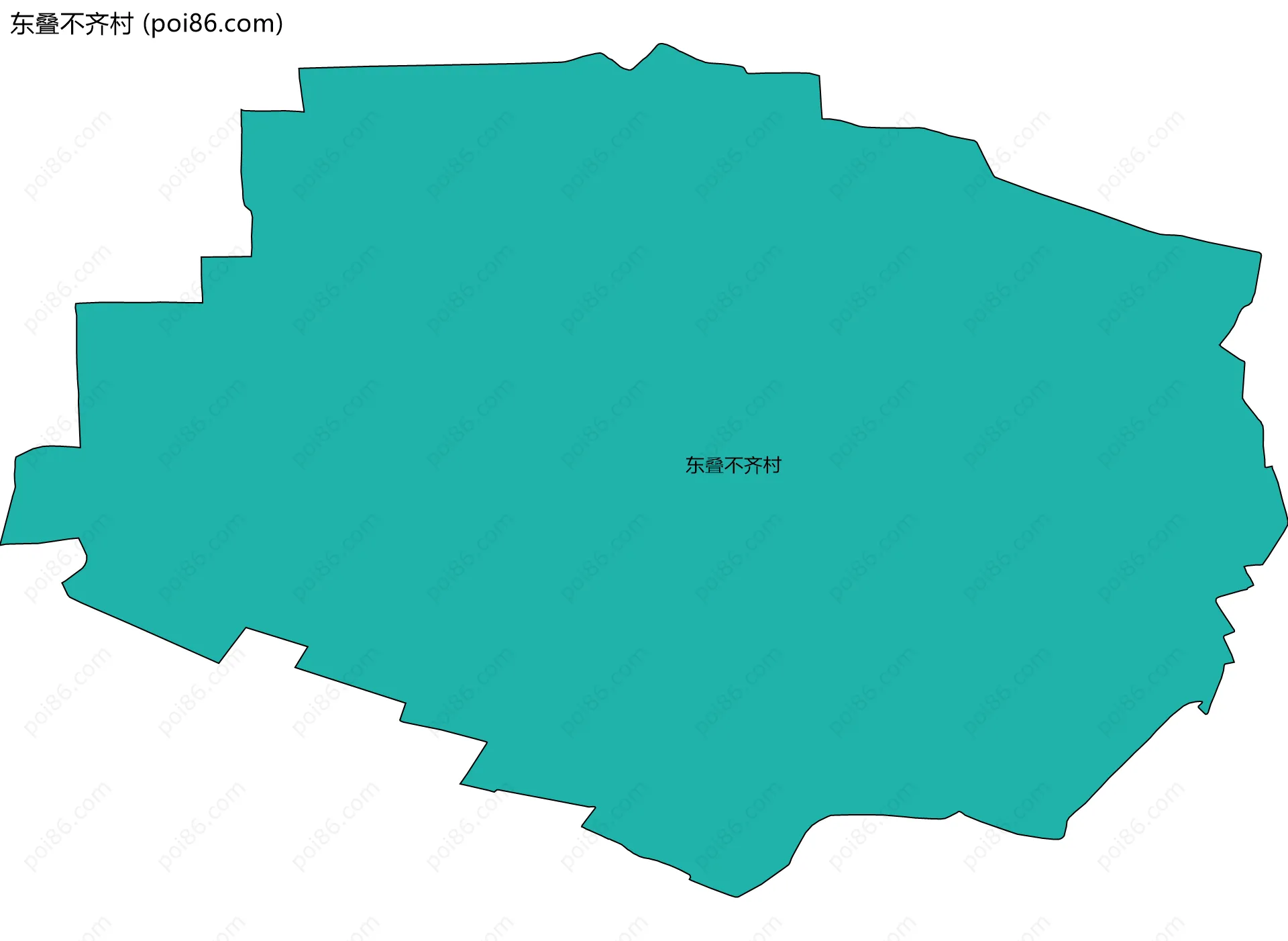 东叠不齐村边界地图