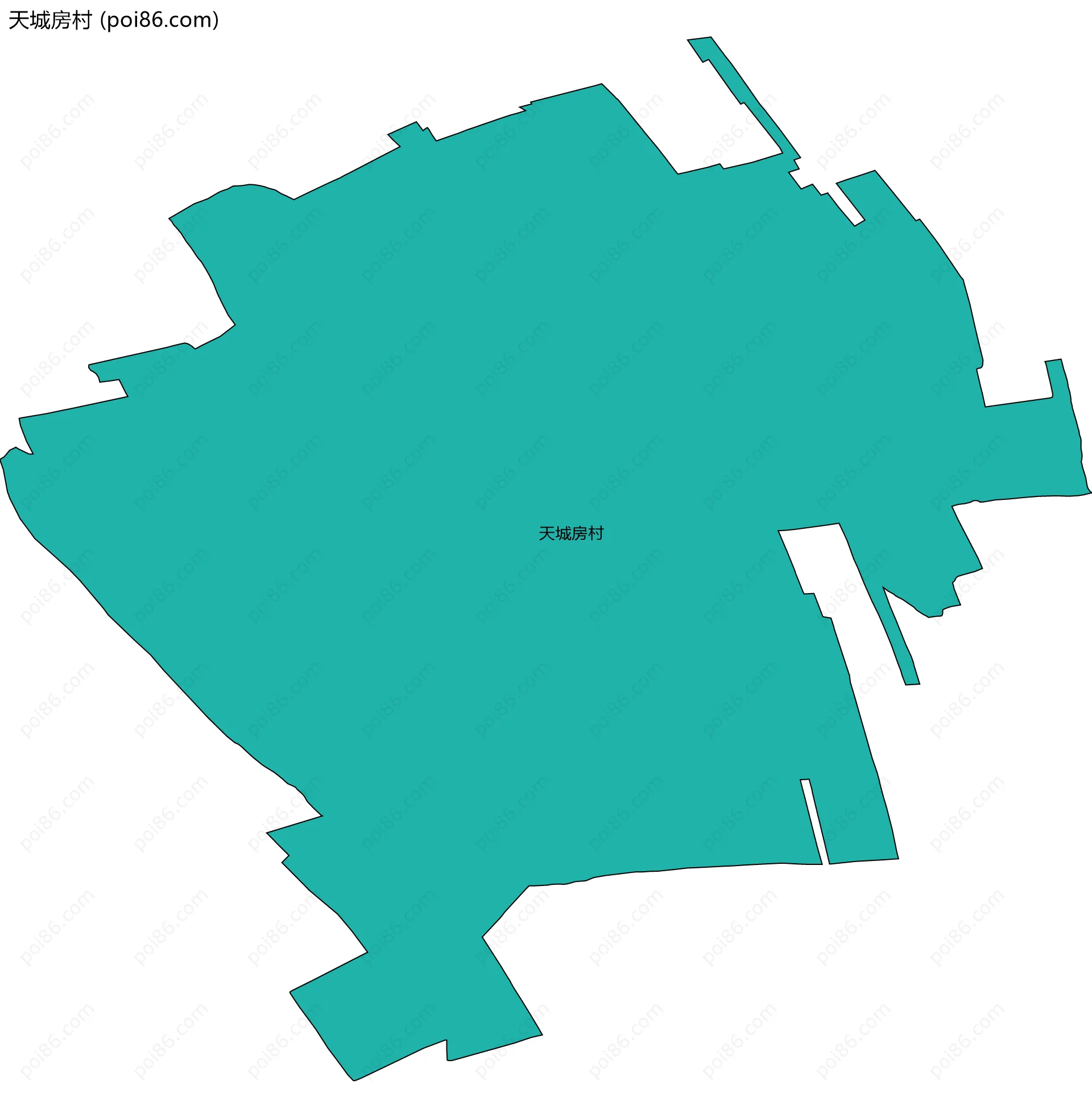 天城房村边界地图