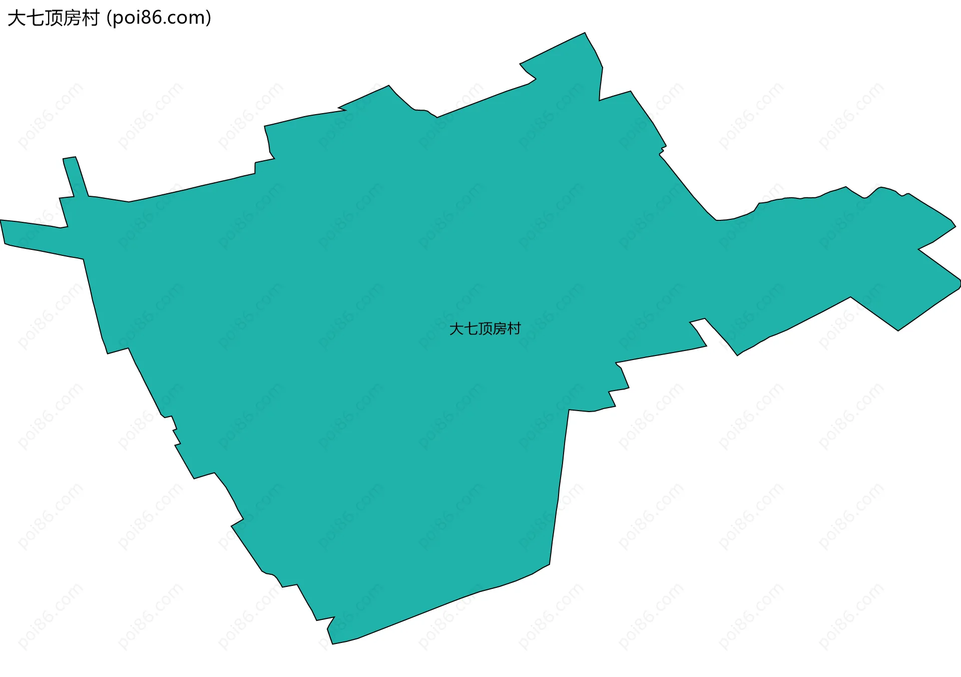 大七顶房村边界地图
