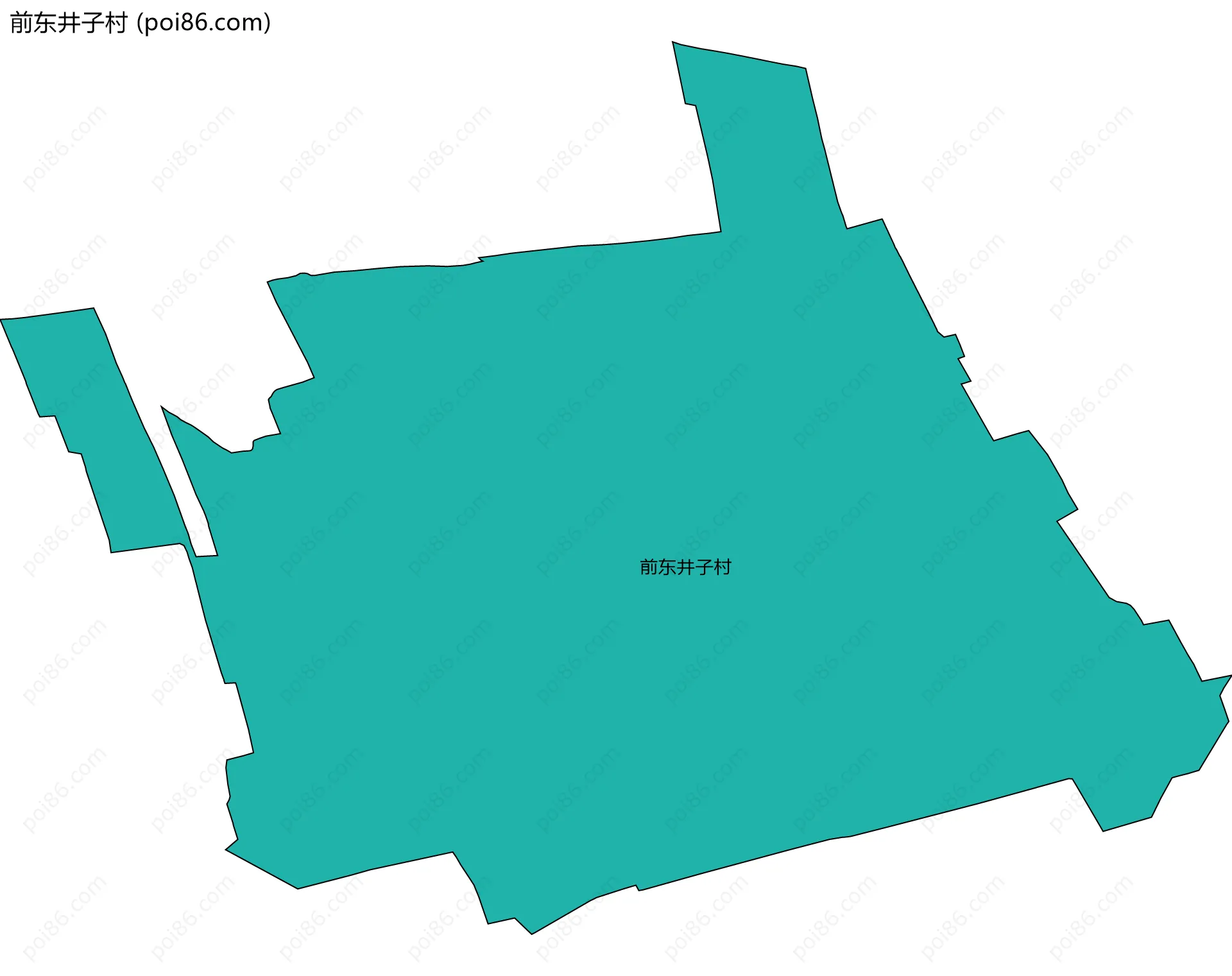 前东井子村边界地图