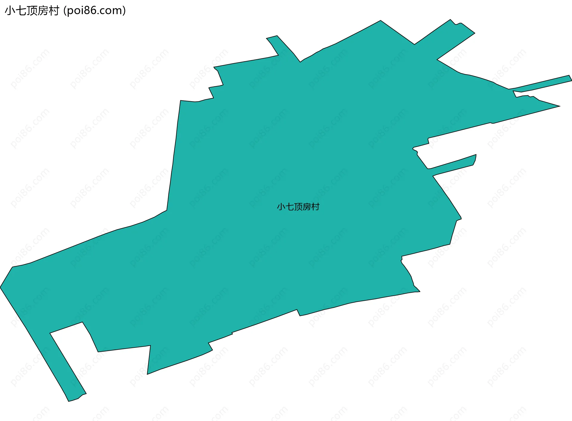 小七顶房村边界地图
