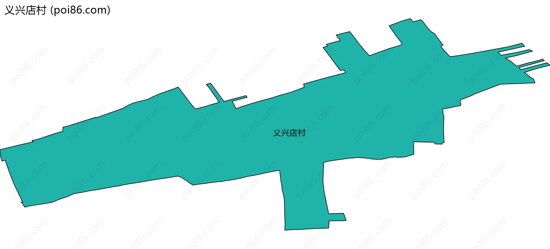 义兴店村边界地图