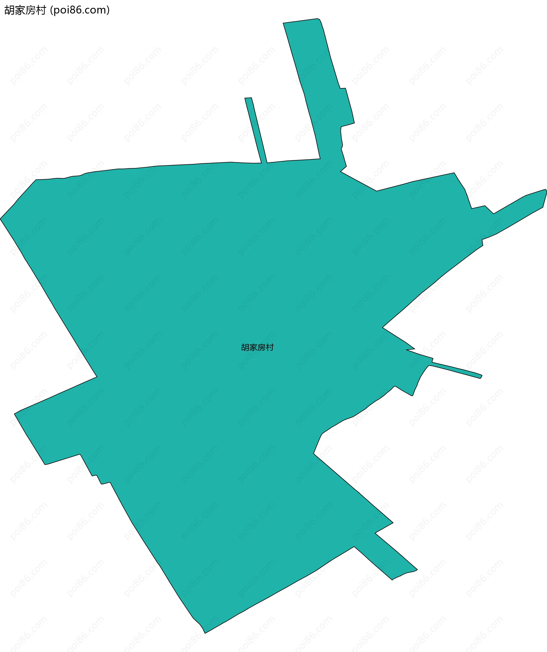 胡家房村边界地图