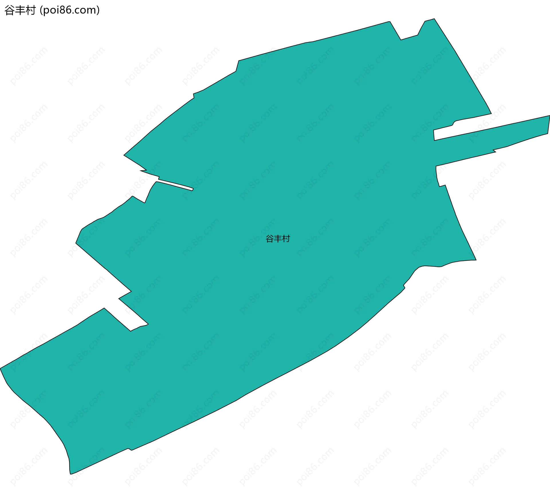 谷丰村边界地图