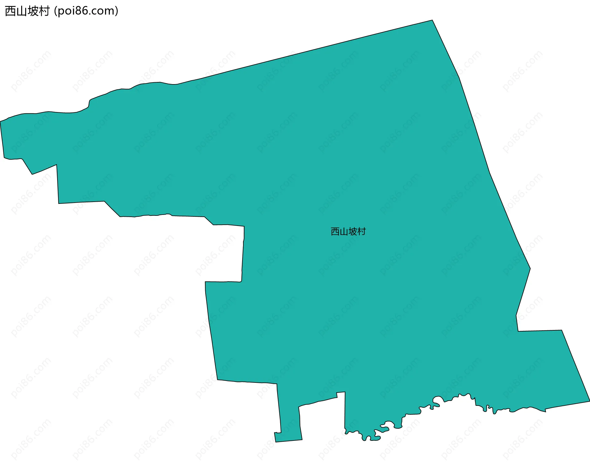西山坡村边界地图