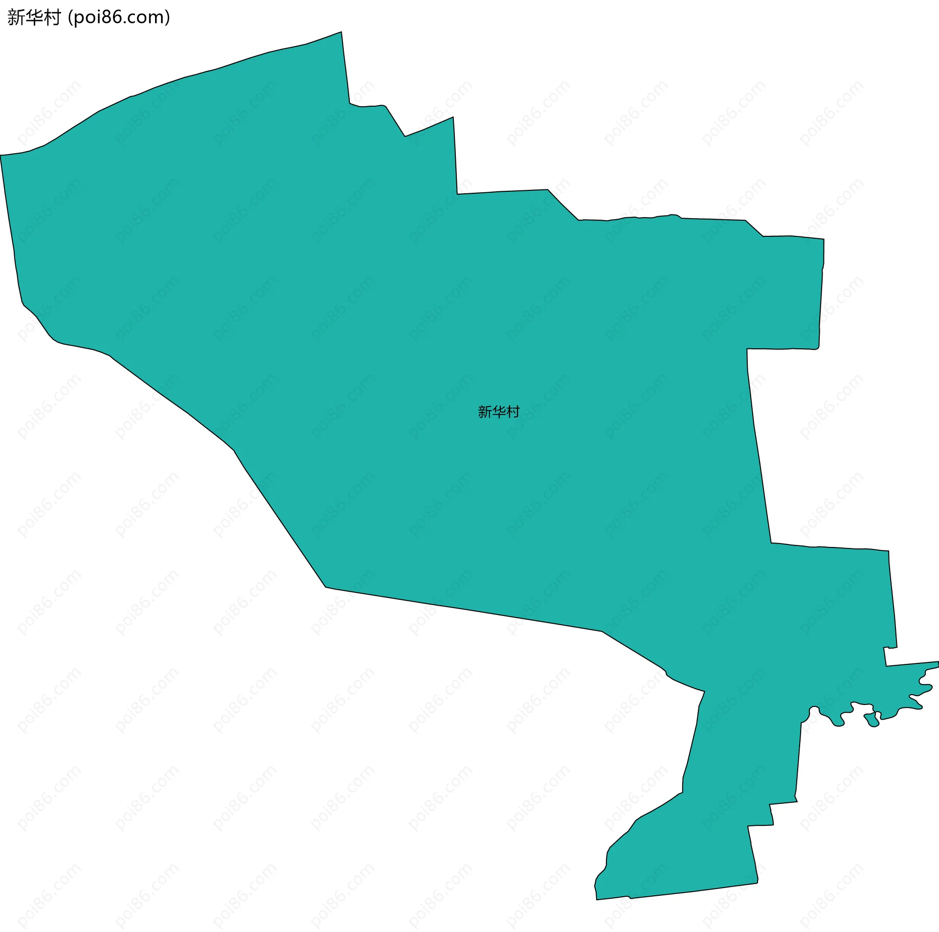 新华村边界地图