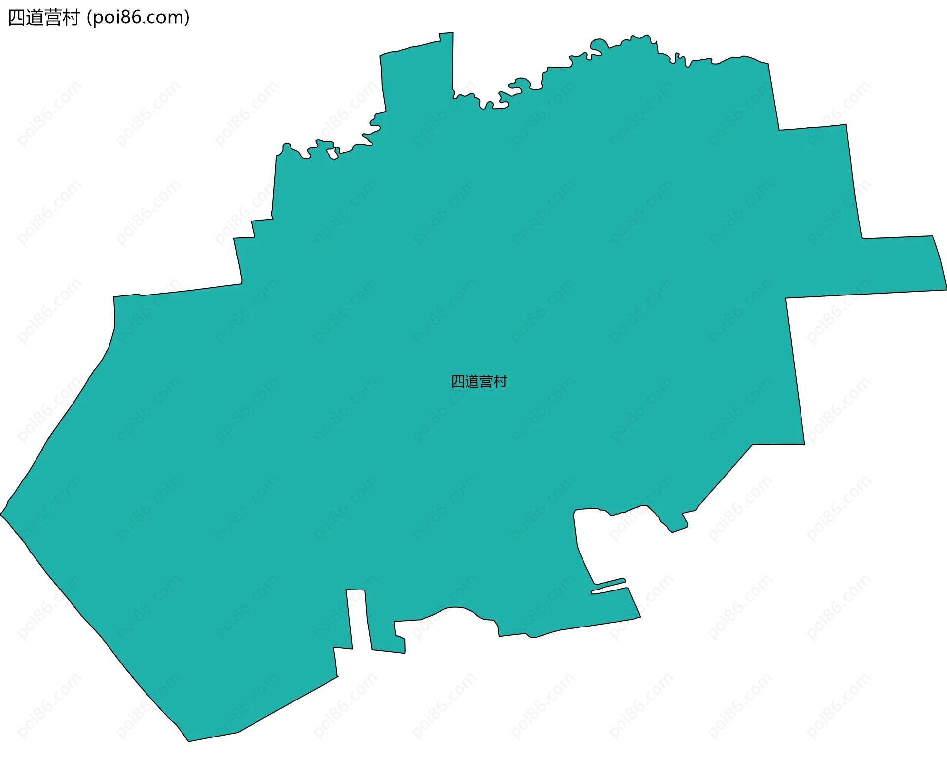 四道营村边界地图