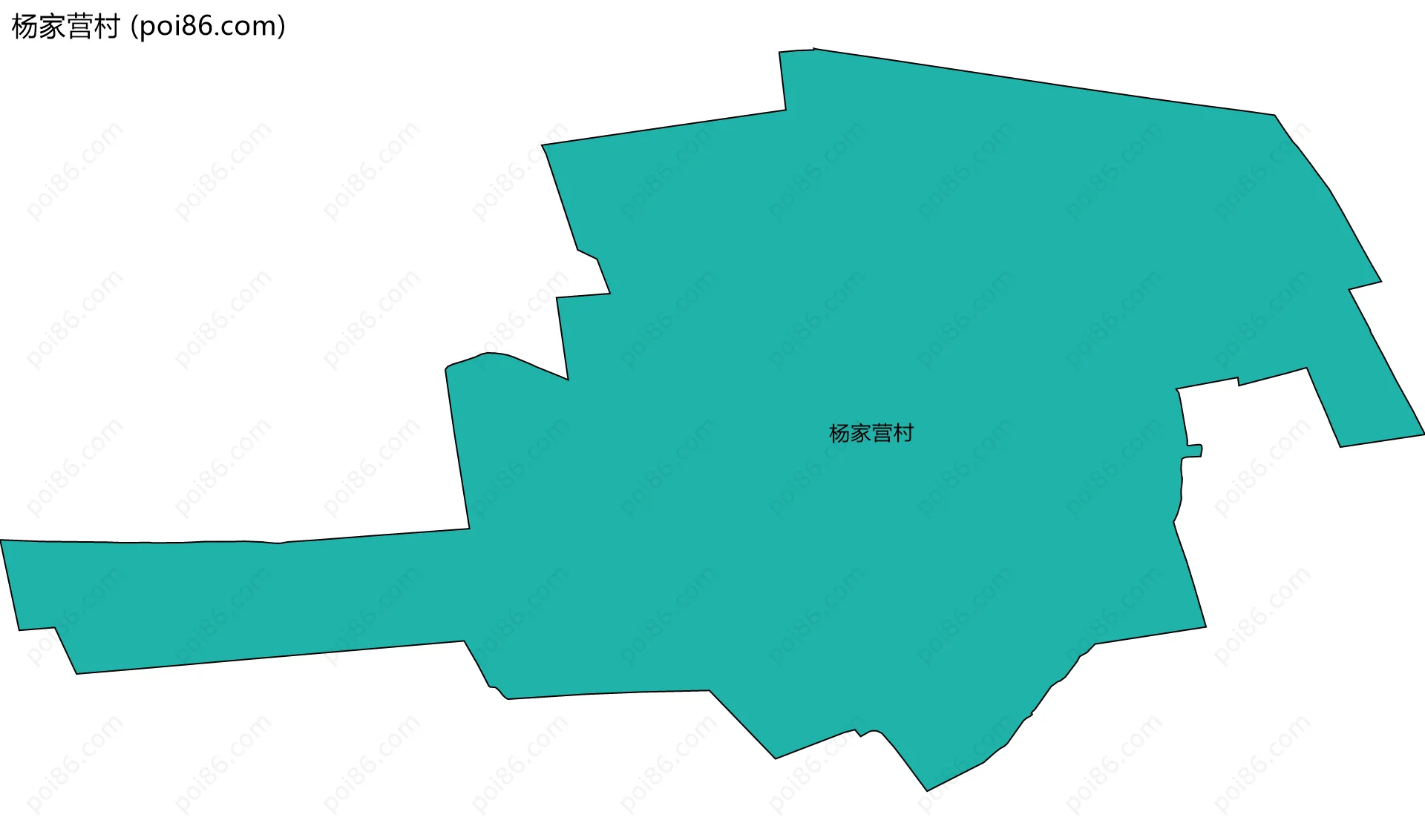 杨家营村边界地图