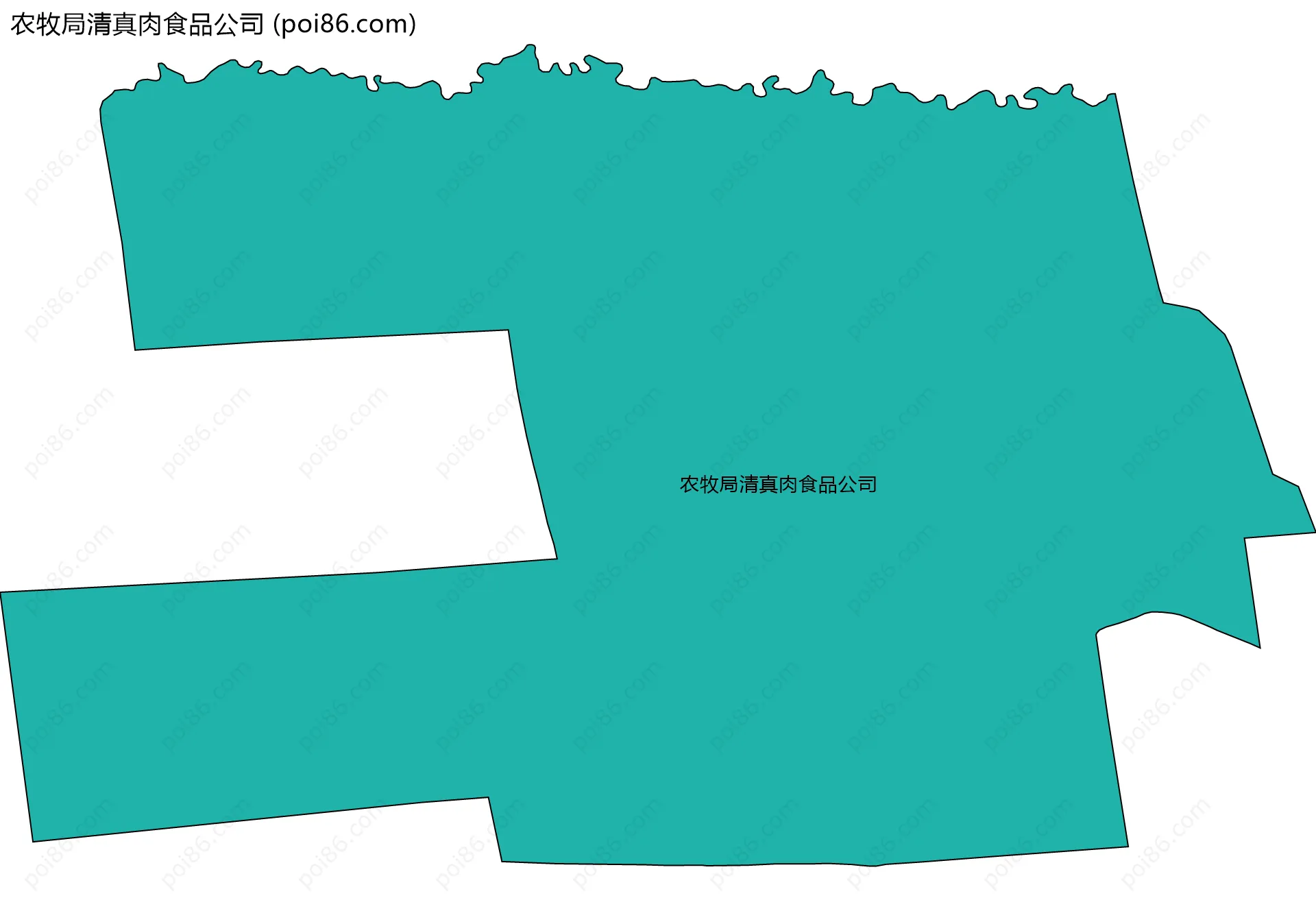 农牧局清真肉食品公司边界地图