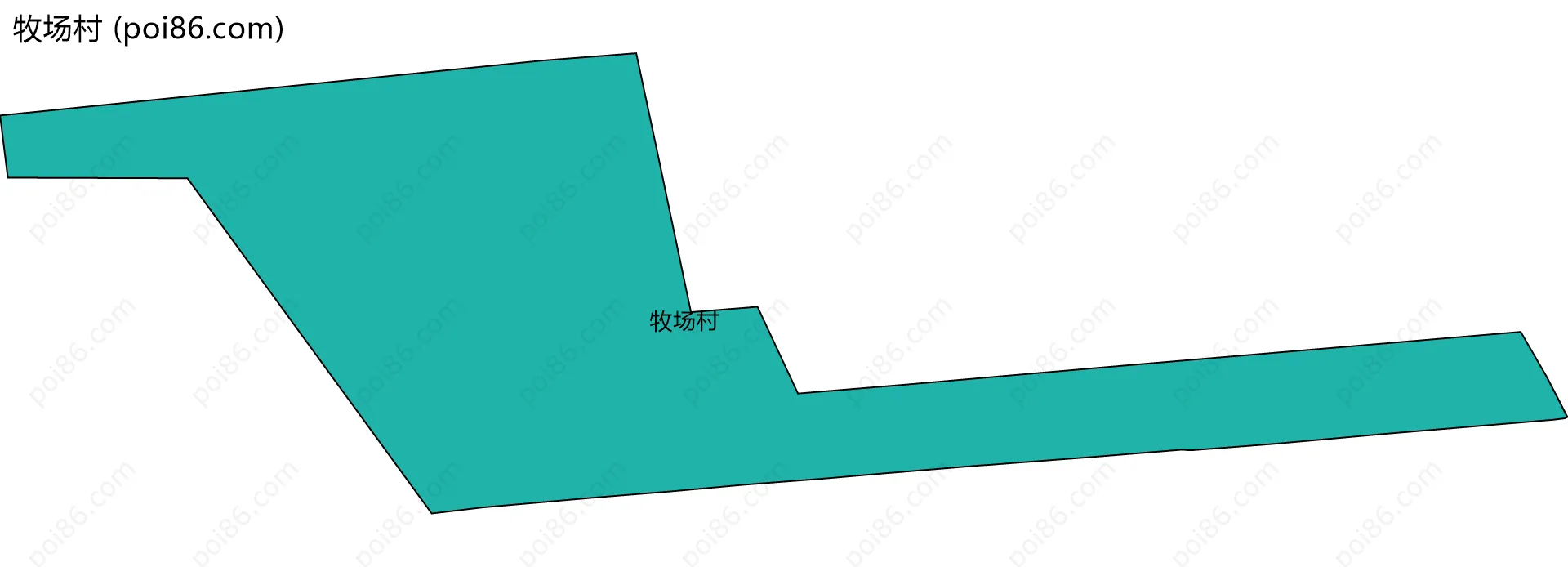 牧场村边界地图