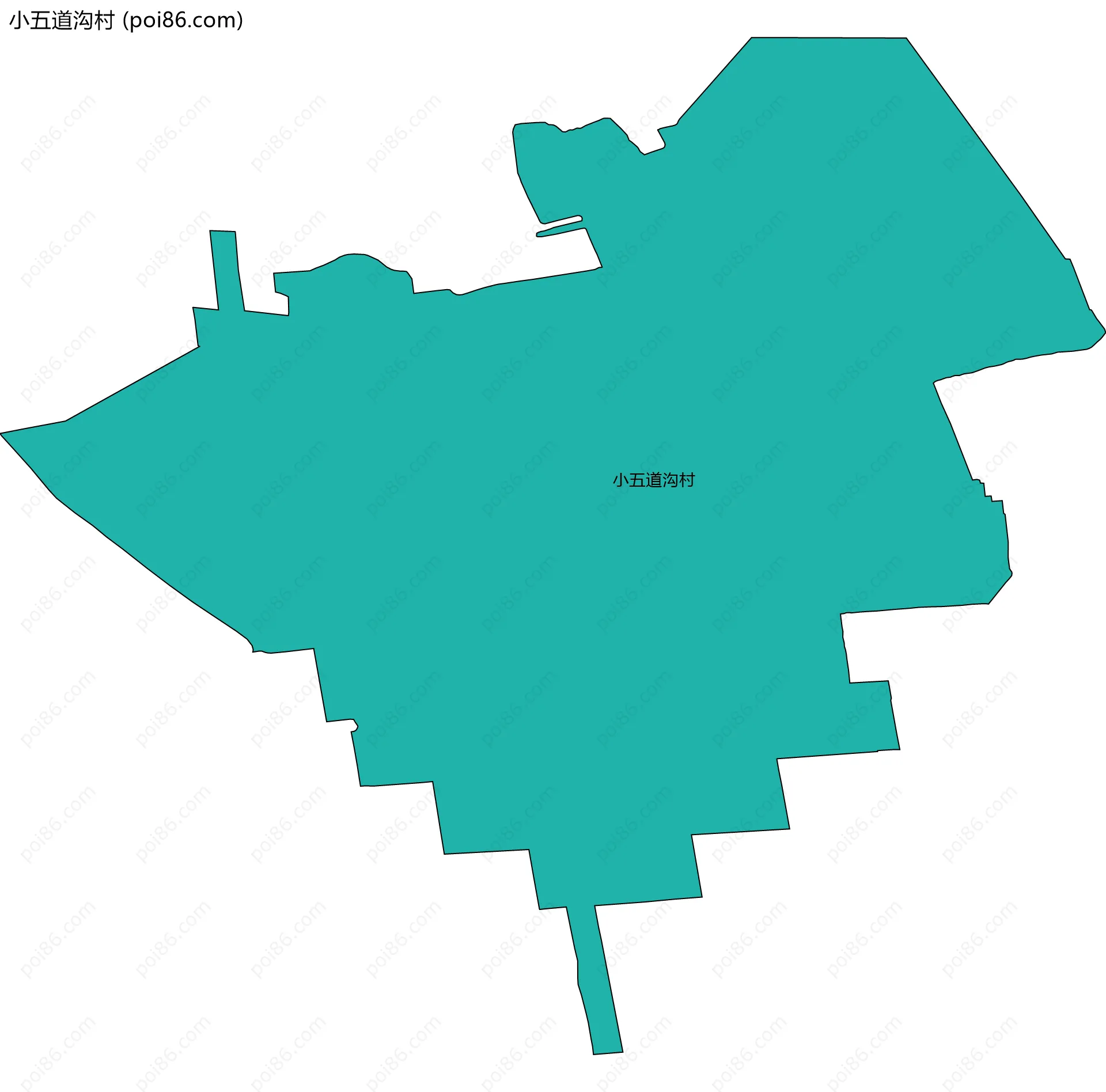 小五道沟村边界地图