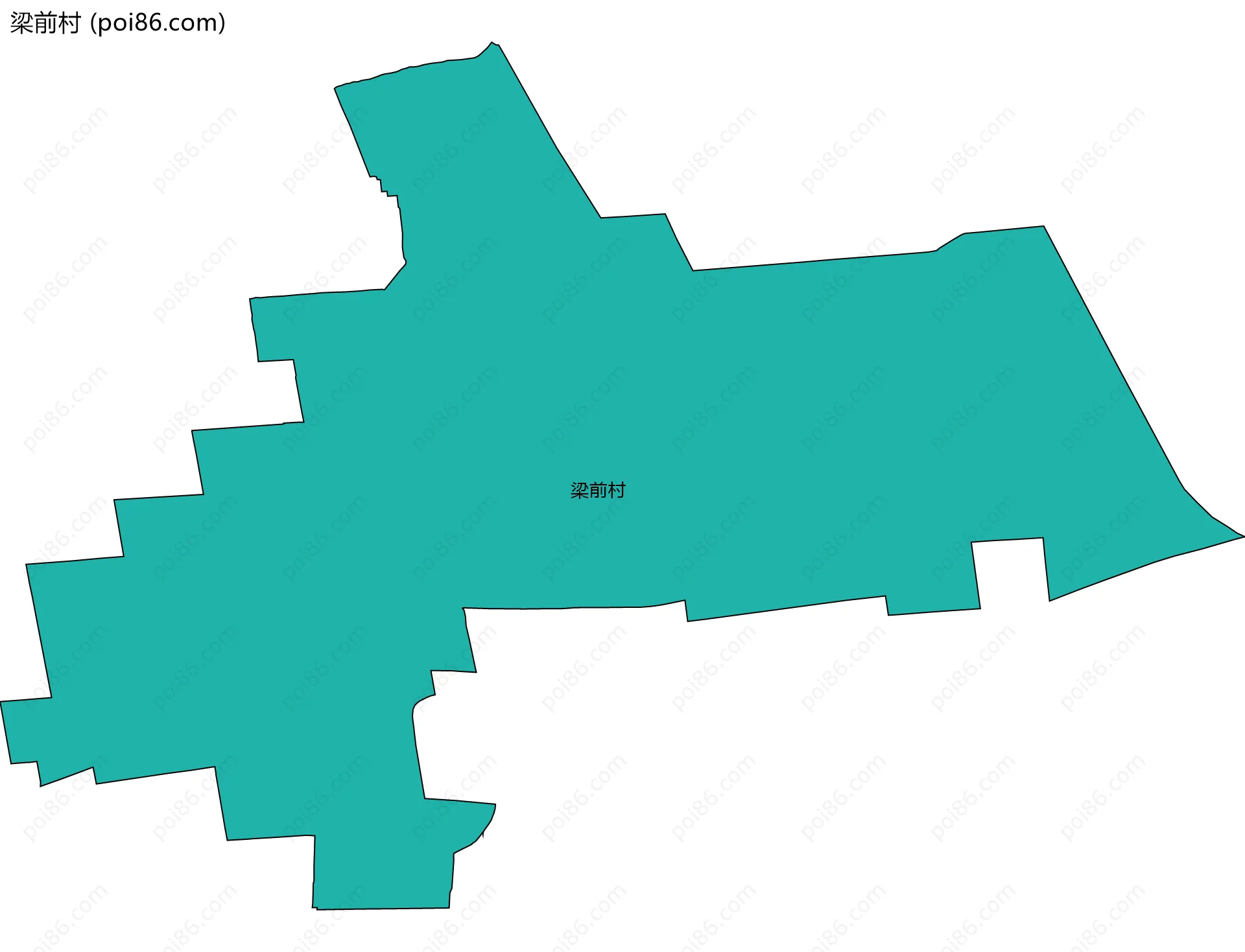 梁前村边界地图