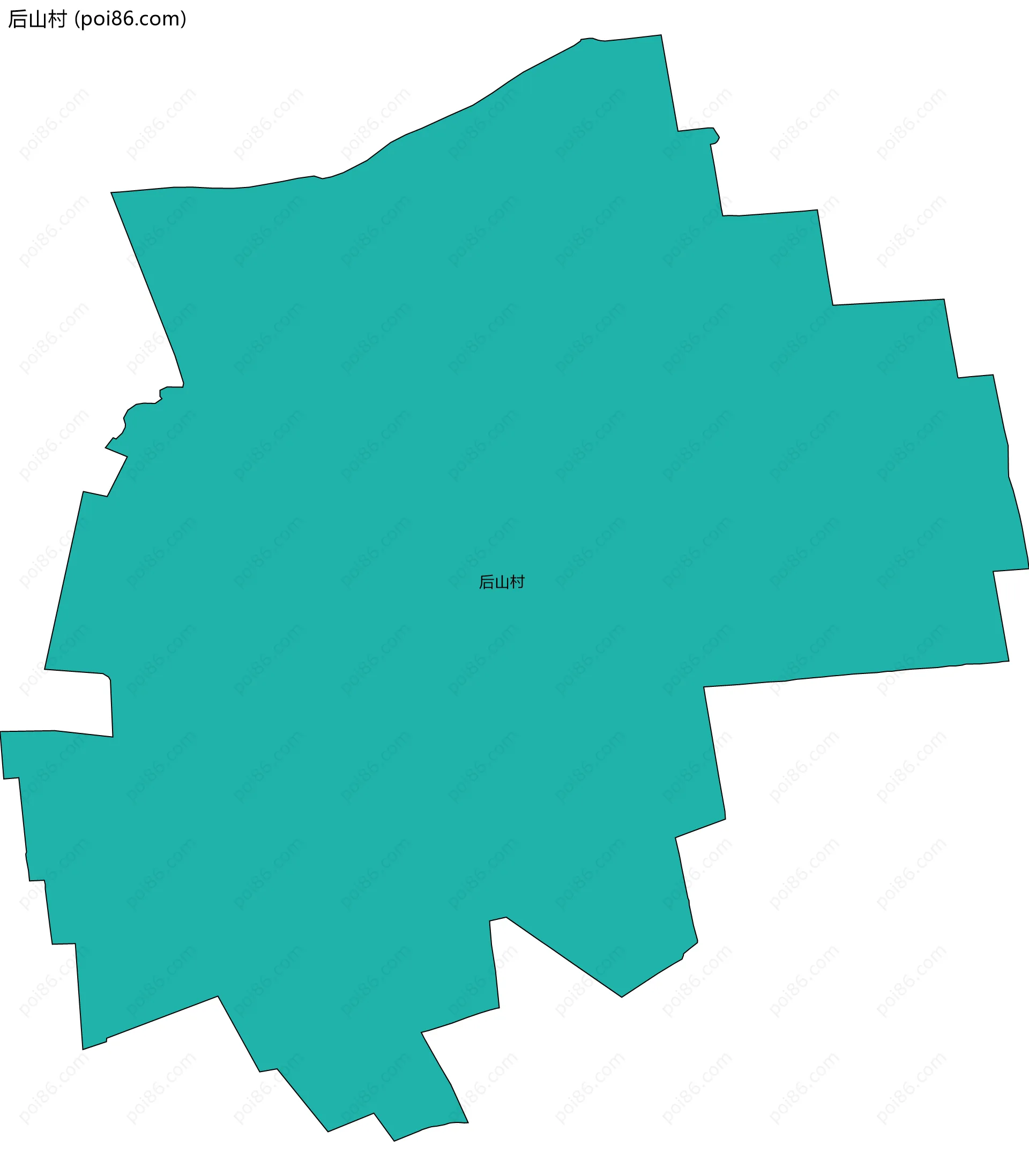 后山村边界地图