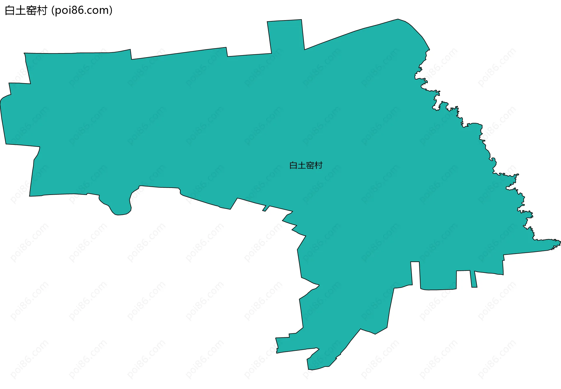 白土窑村边界地图