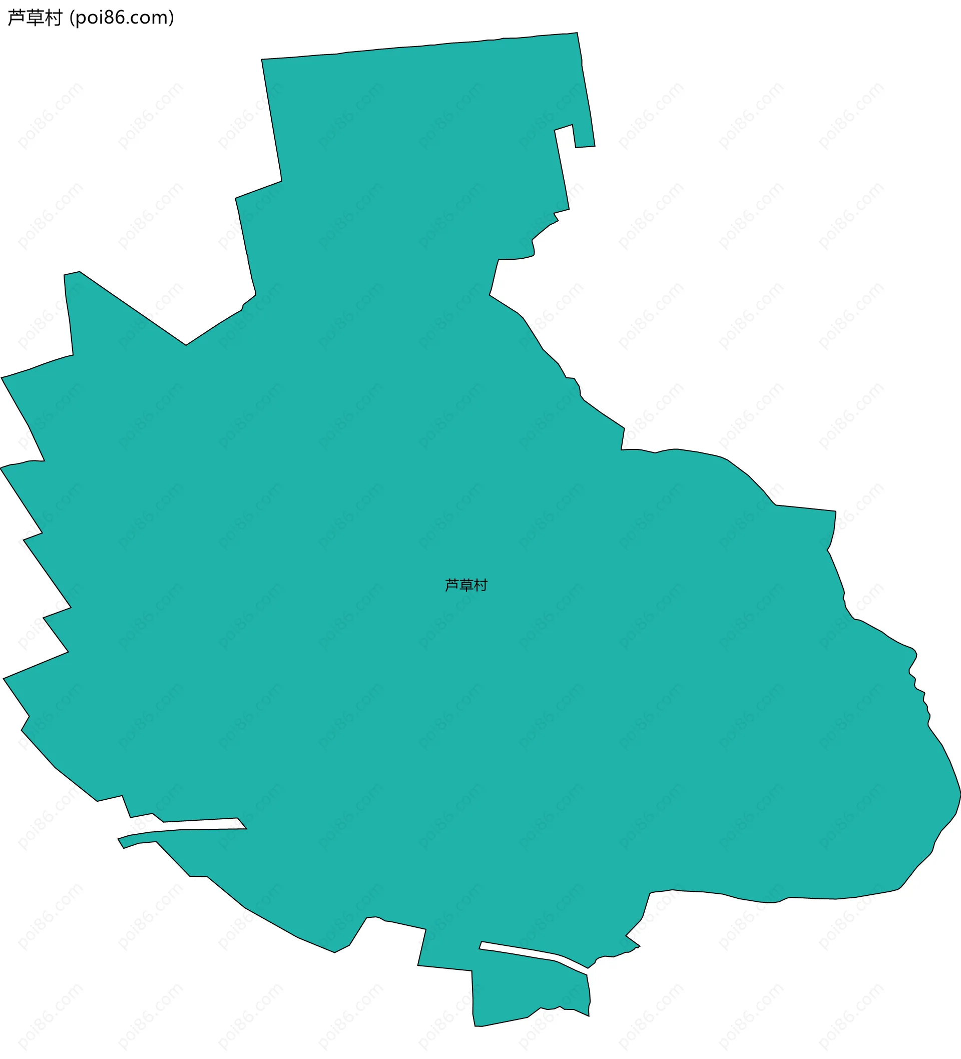 芦草村边界地图