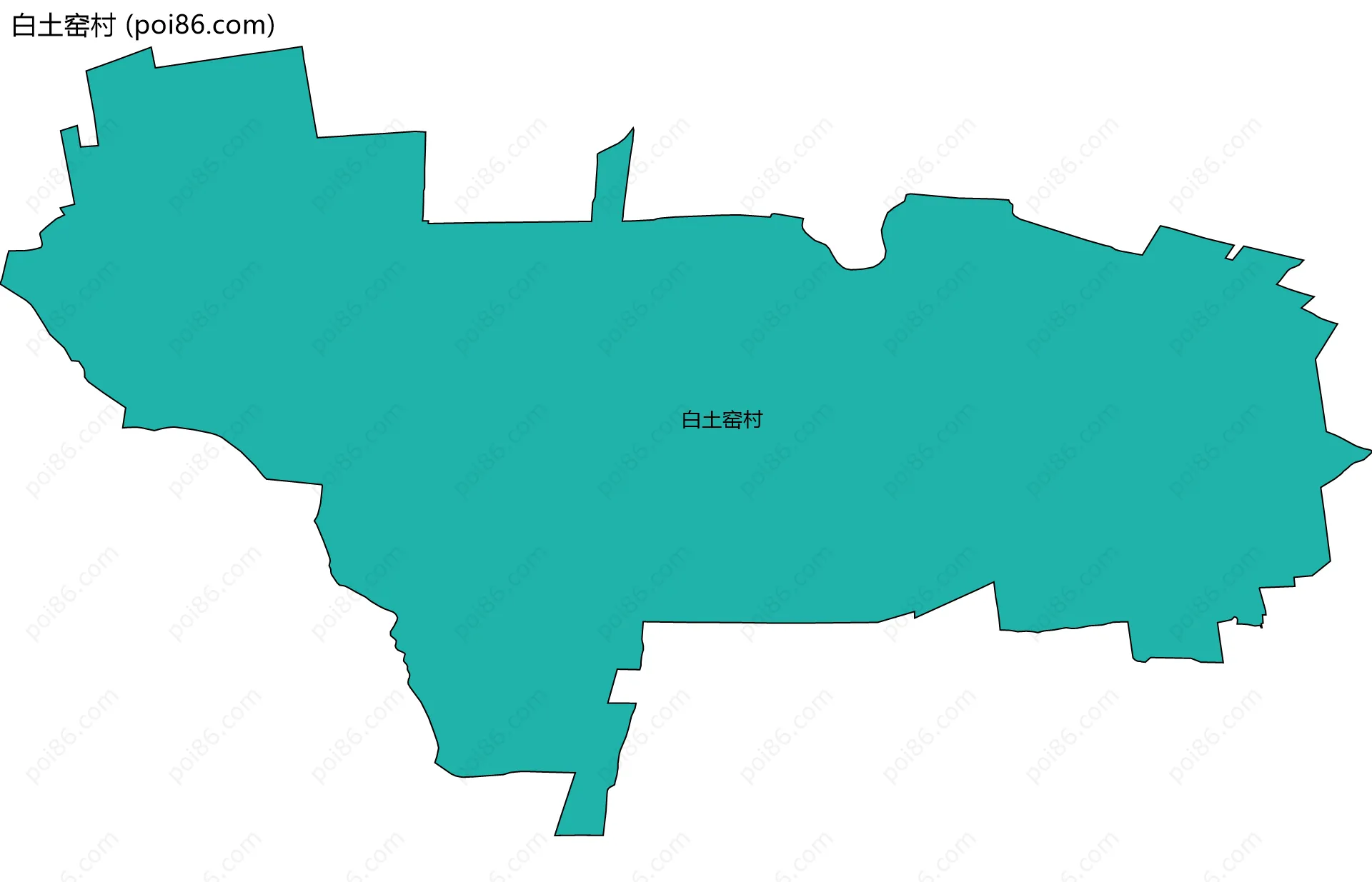 白土窑村边界地图