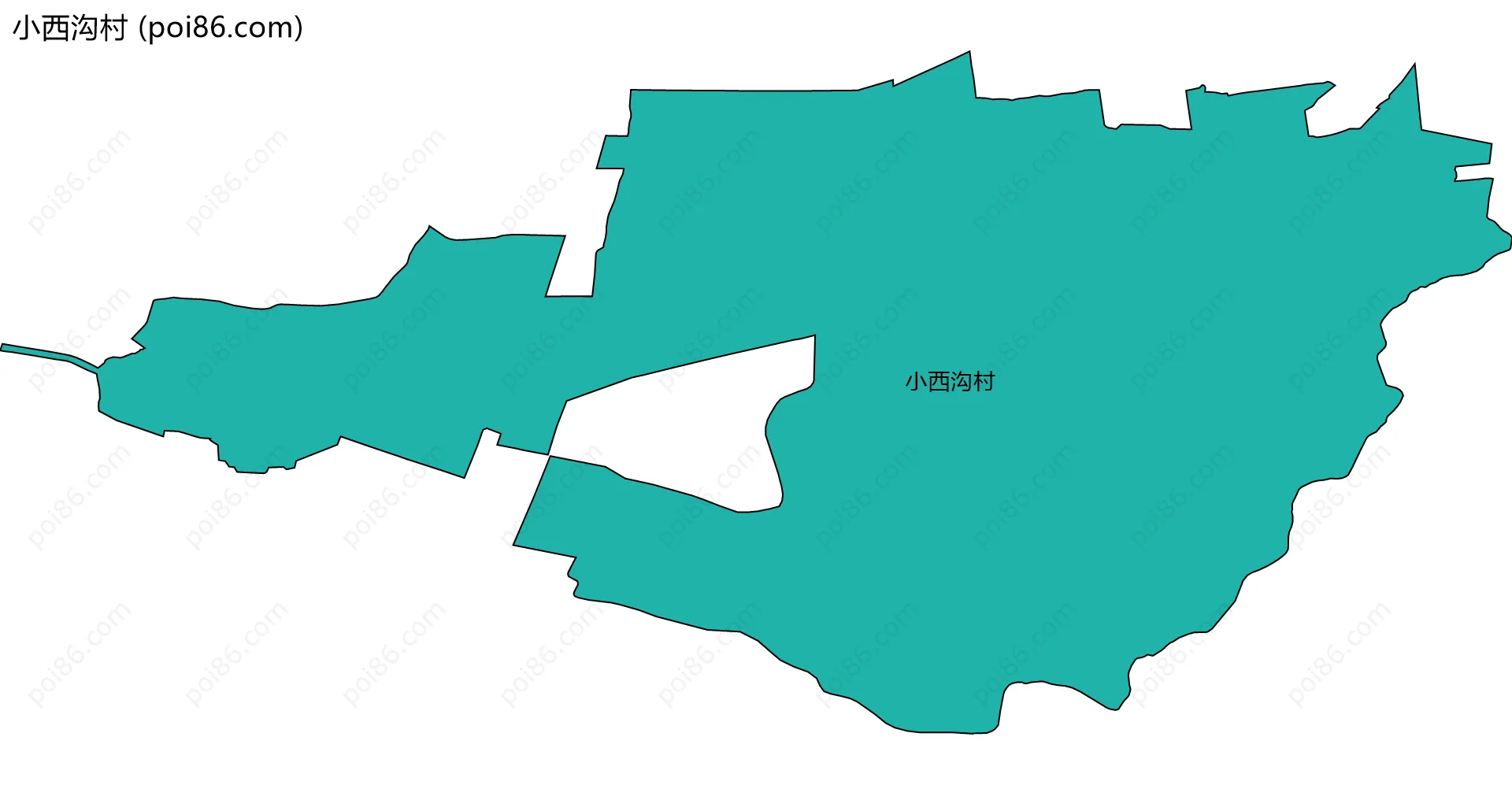 小西沟村边界地图