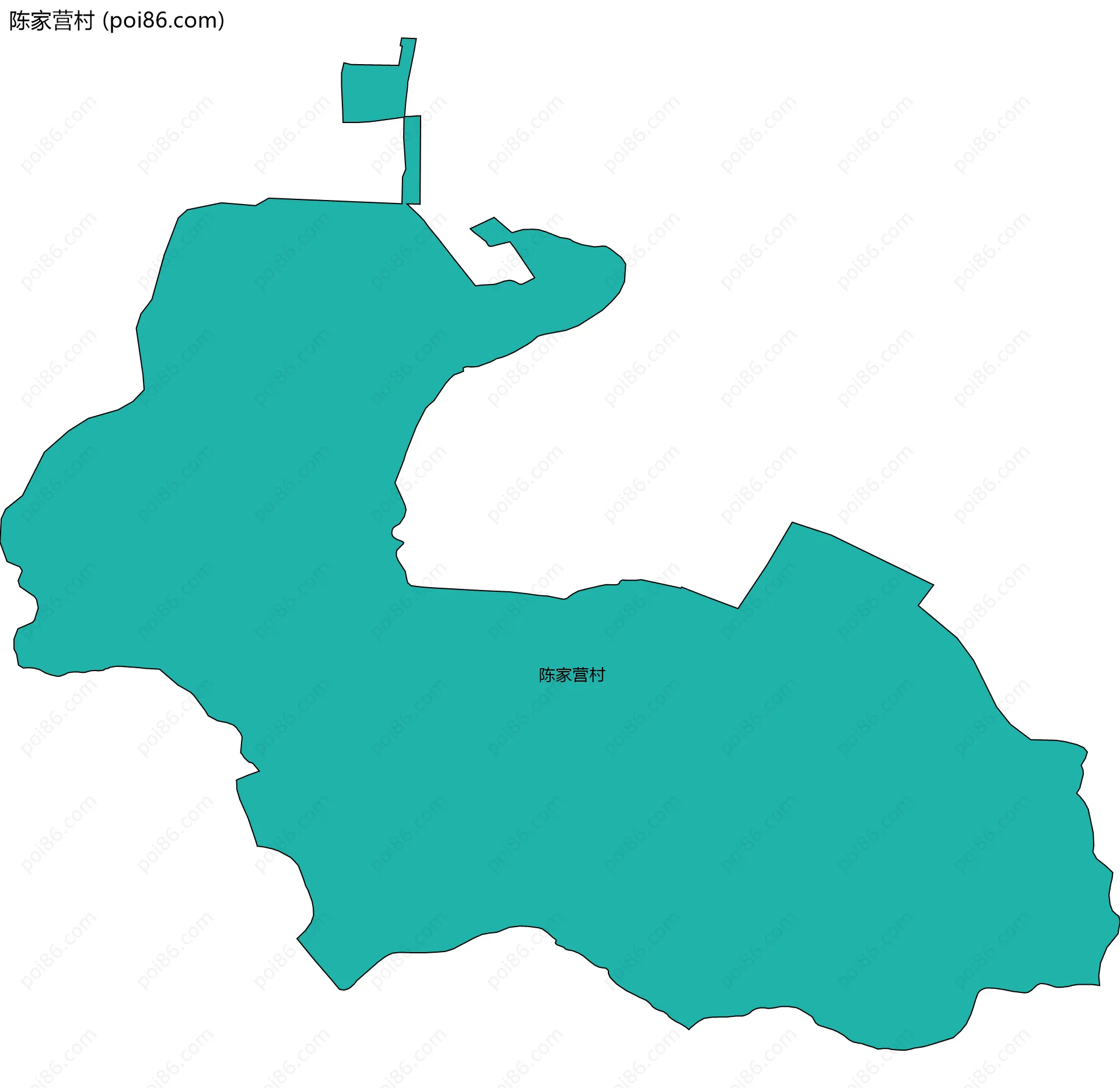 陈家营村边界地图