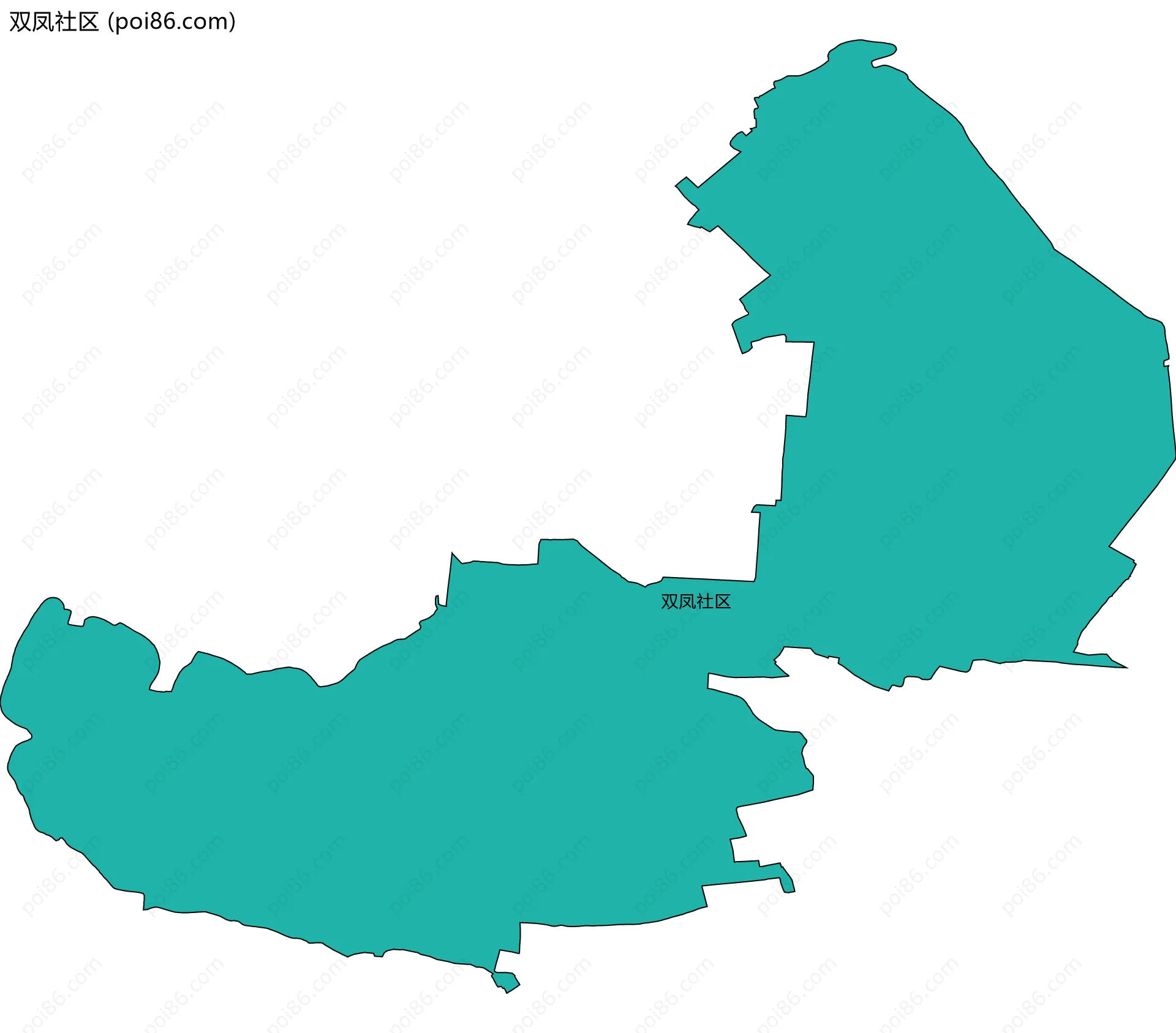双凤社区边界地图