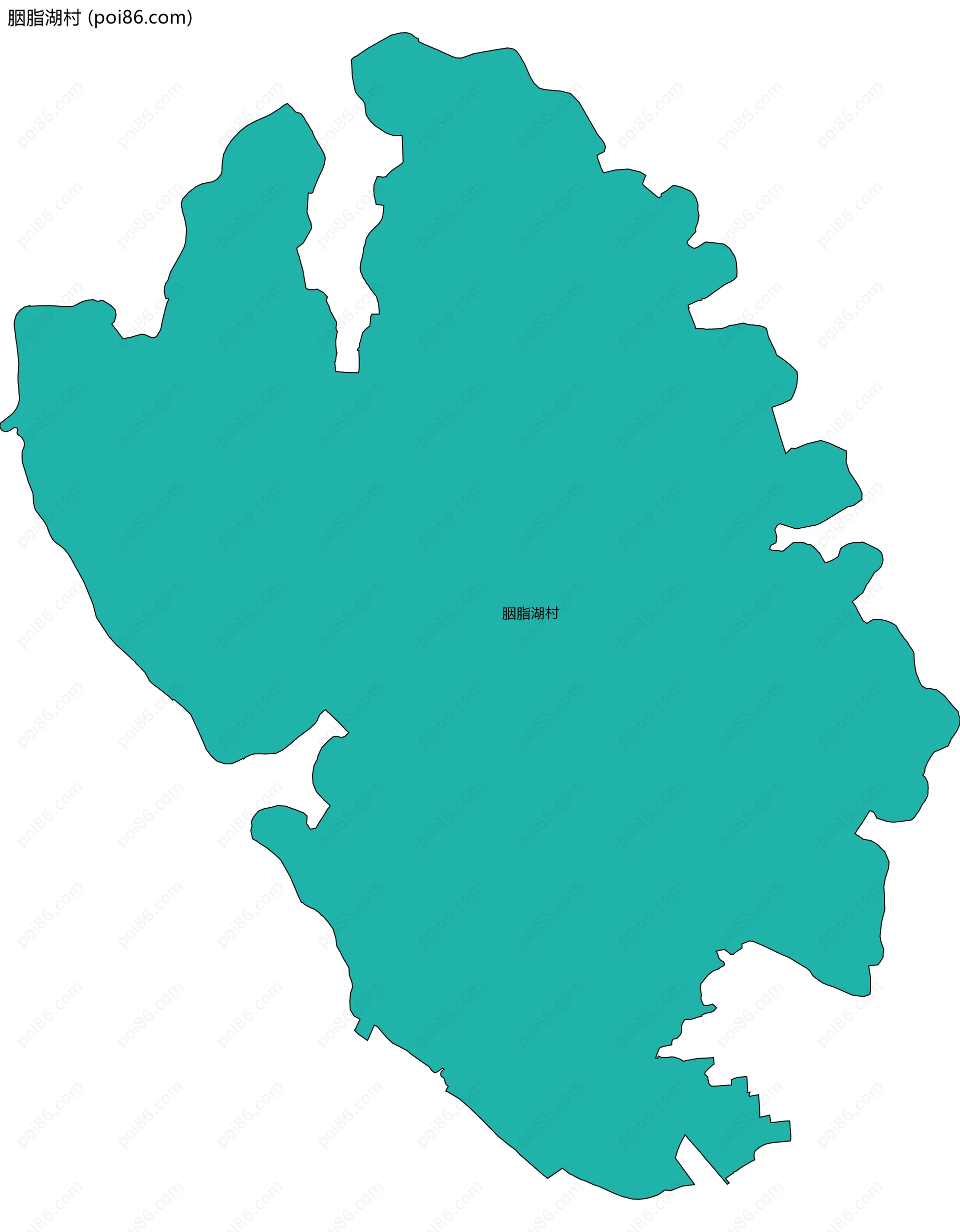 胭脂湖村边界地图