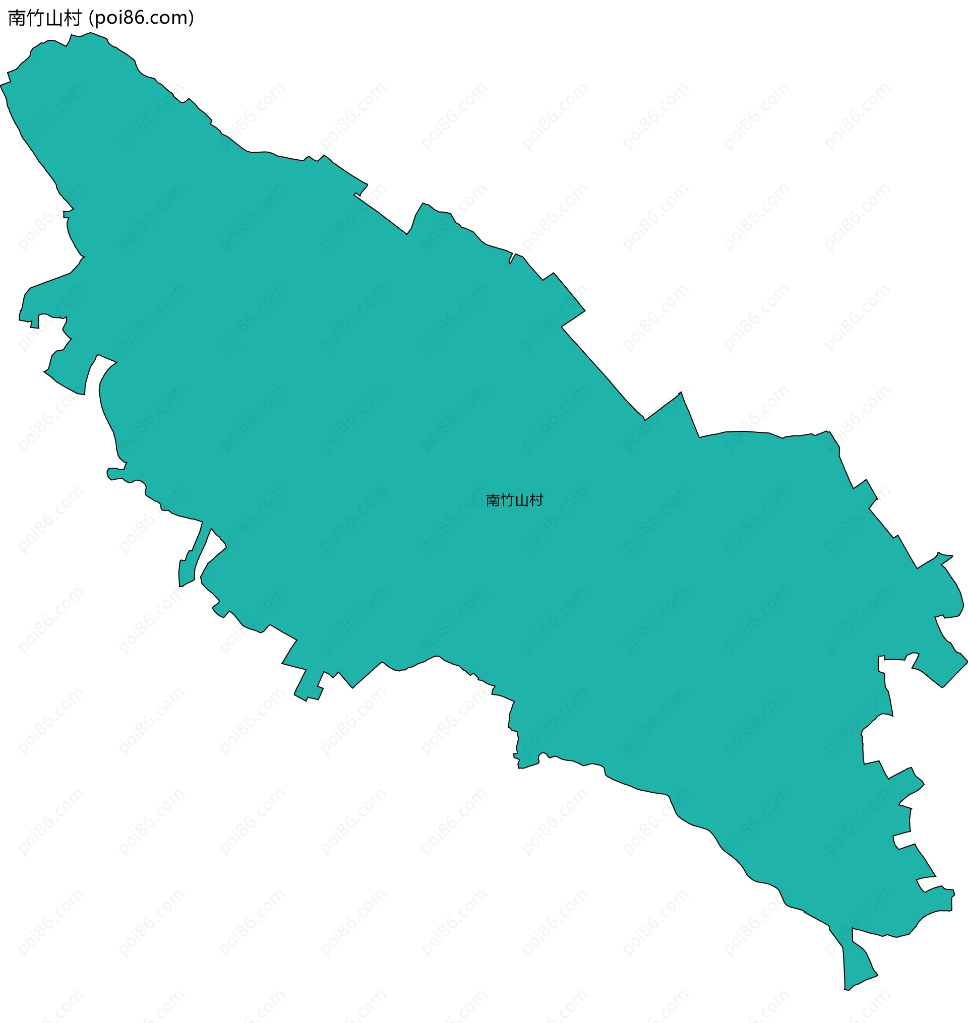 南竹山村边界地图