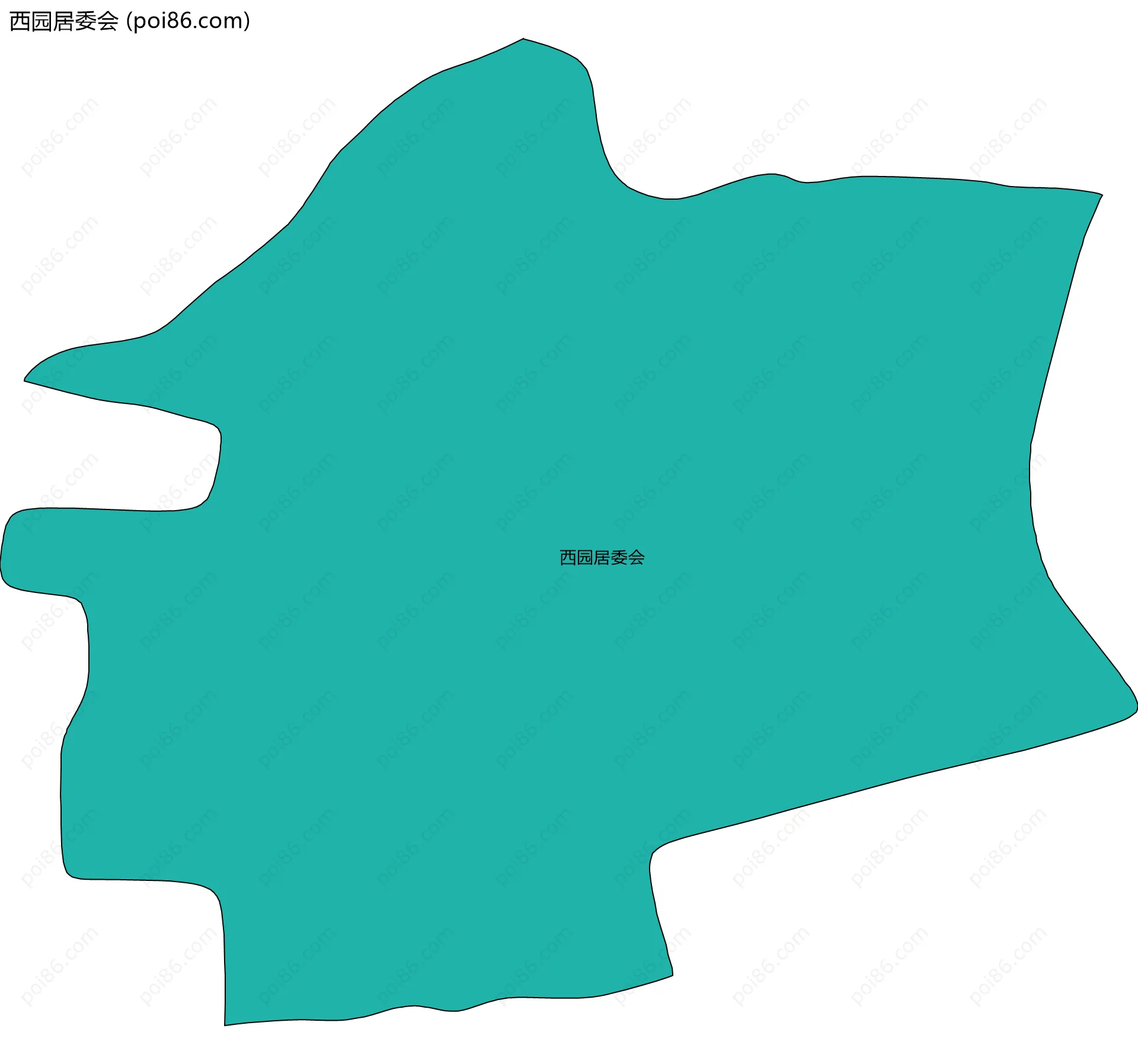 西园居委会边界地图