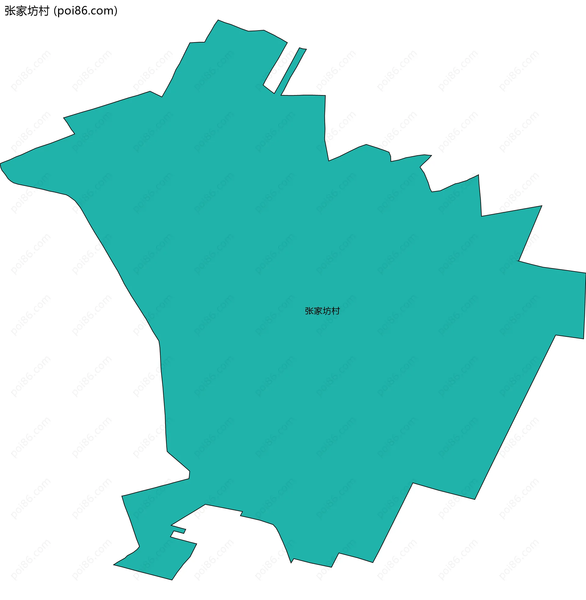 张家坊村边界地图