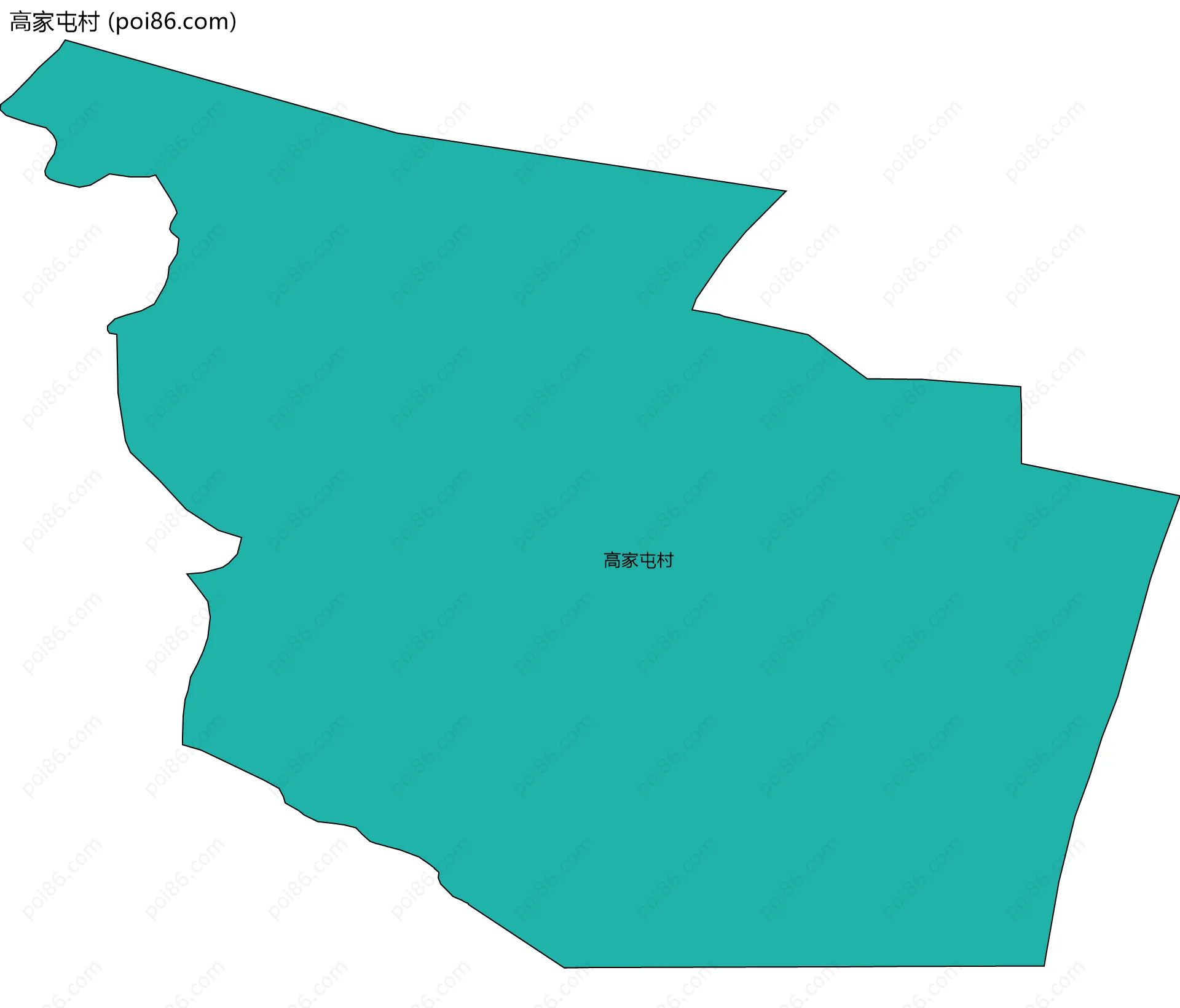 高家屯村边界地图