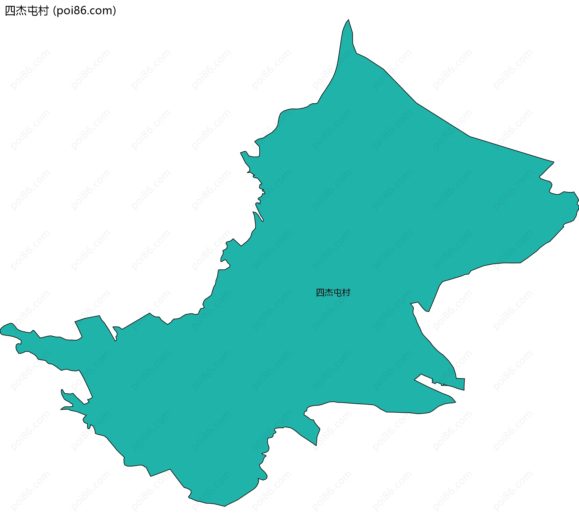 四杰屯村边界地图