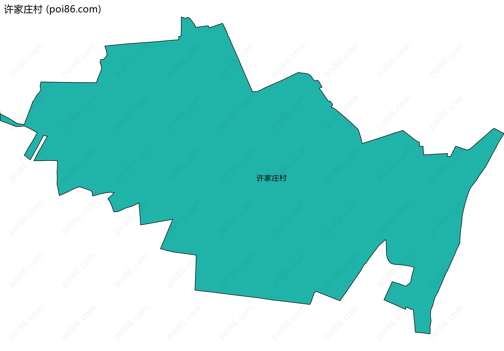 许家庄村边界地图