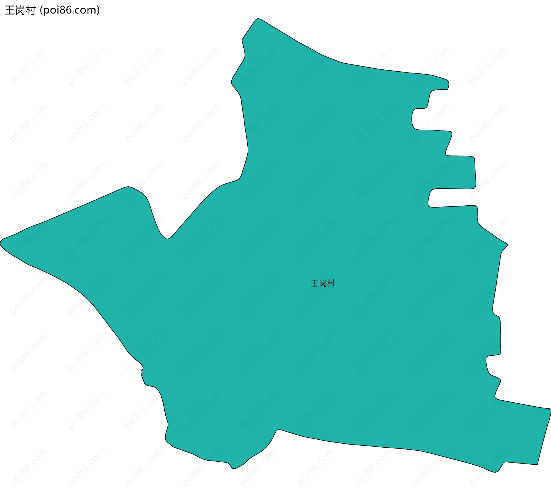 王岗村边界地图