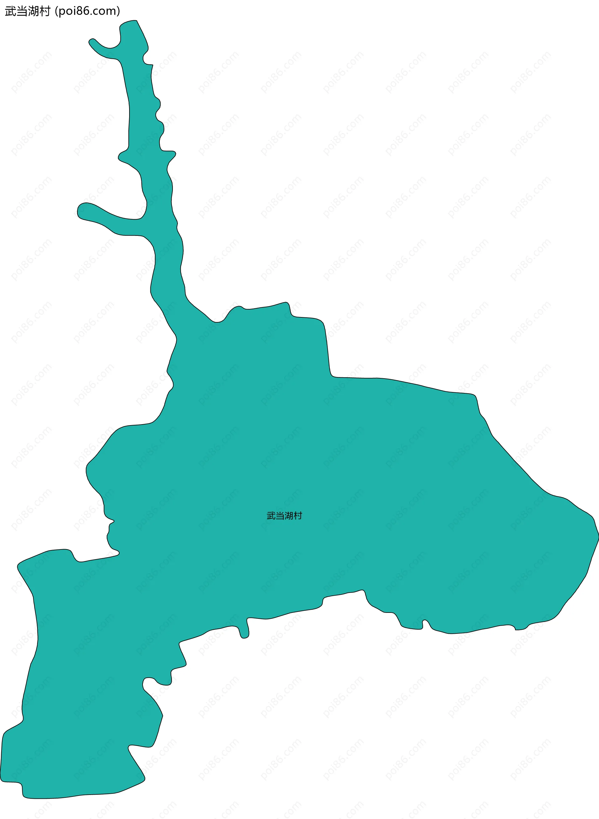 武当湖村边界地图