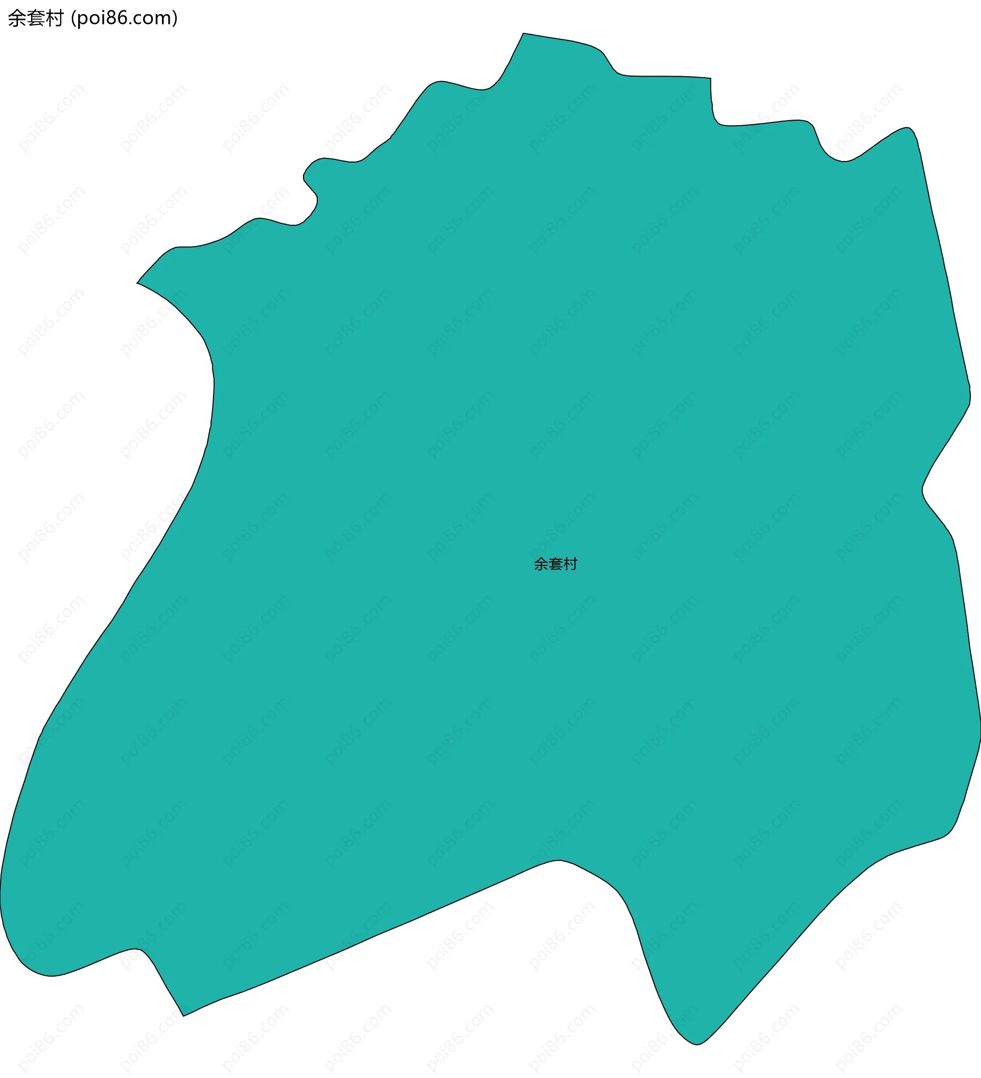 余套村边界地图