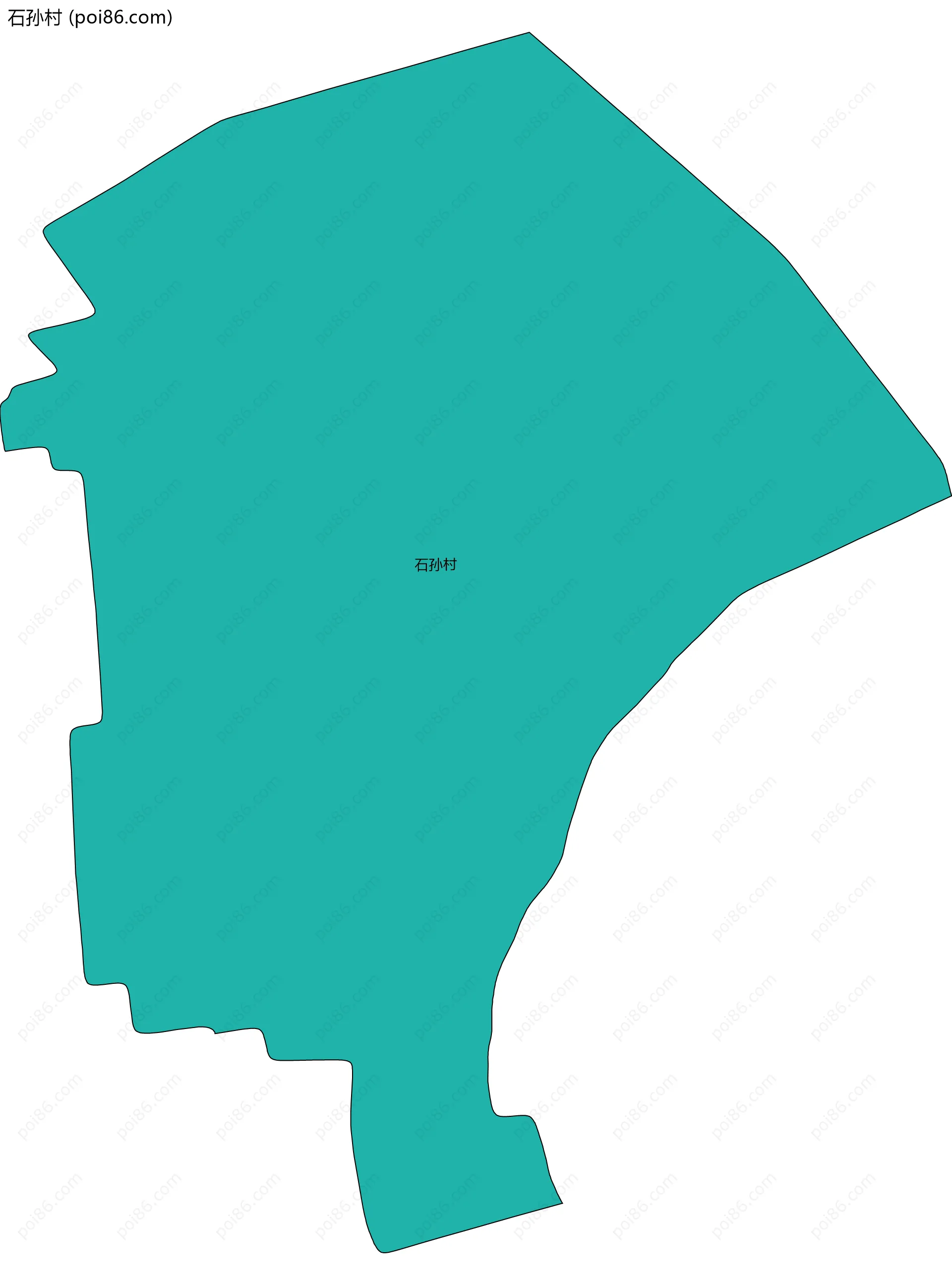 石孙村边界地图