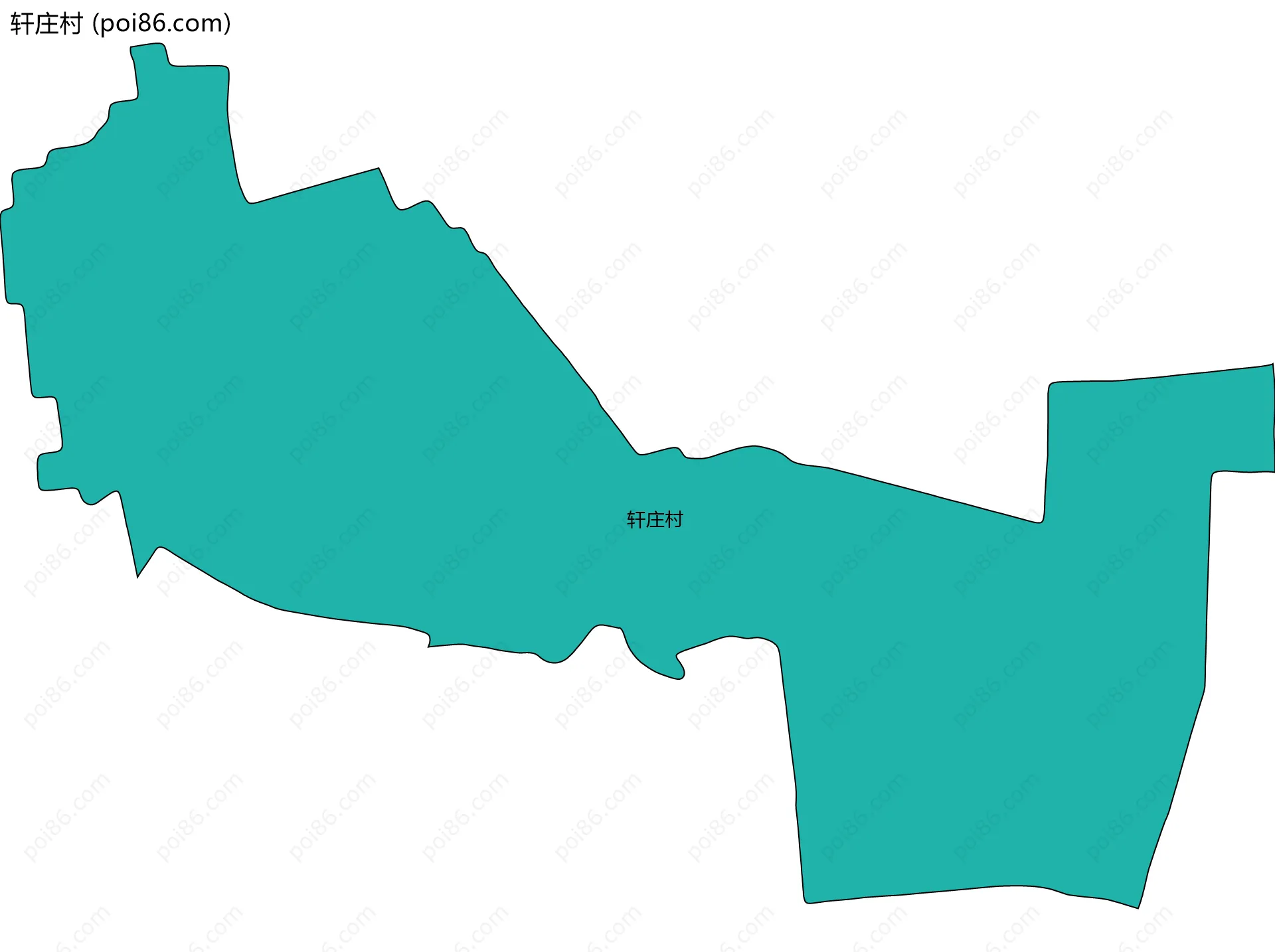 轩庄村边界地图