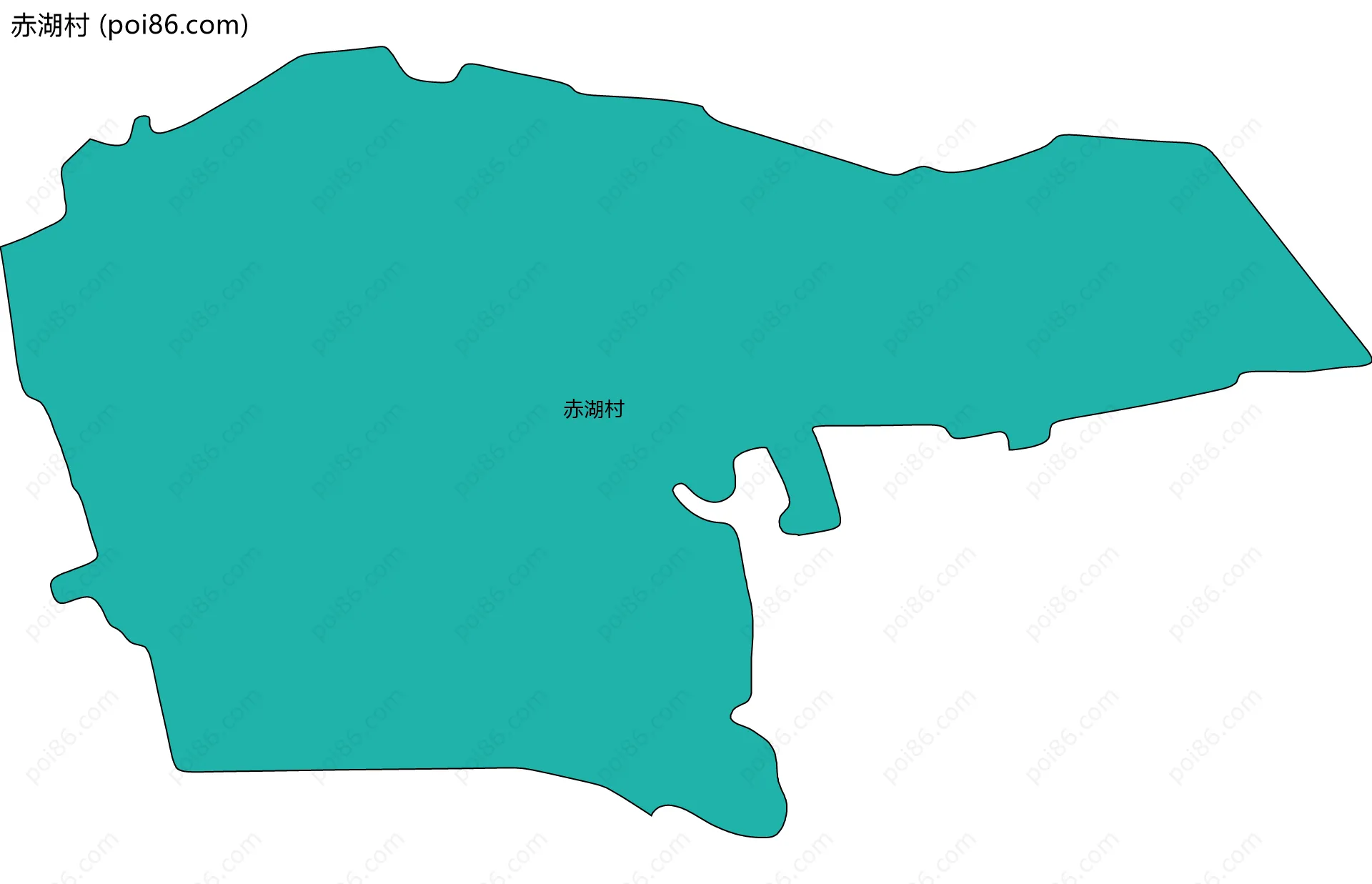 赤湖村边界地图