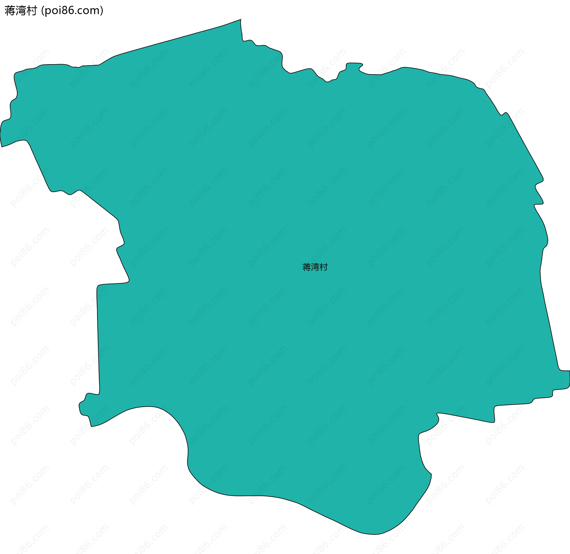 蒋湾村边界地图