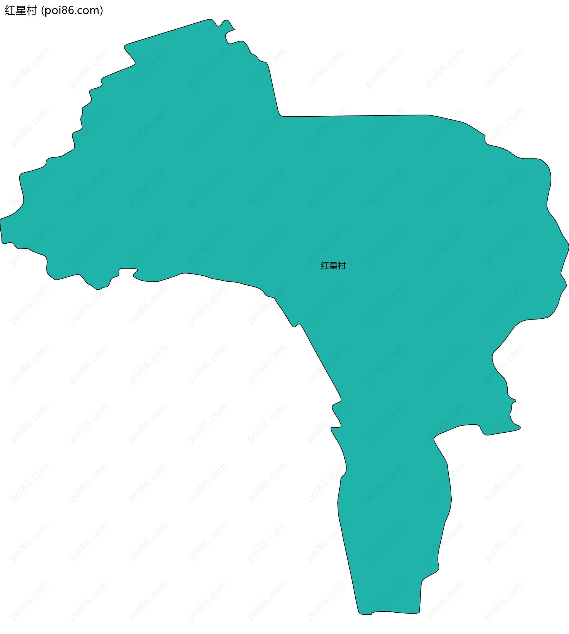 红星村边界地图