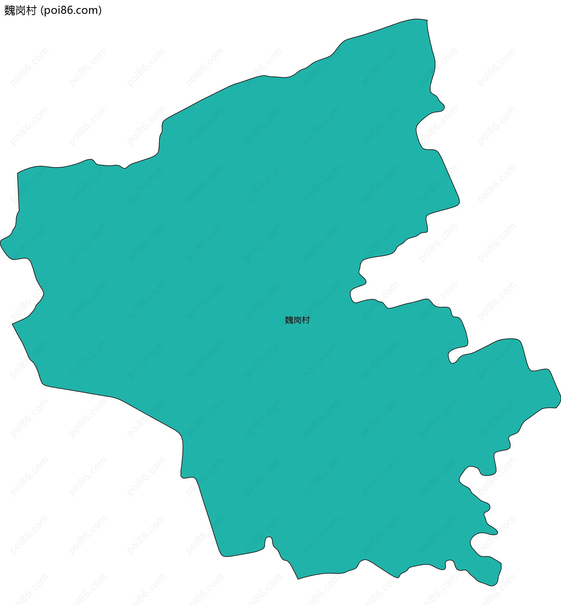 魏岗村边界地图