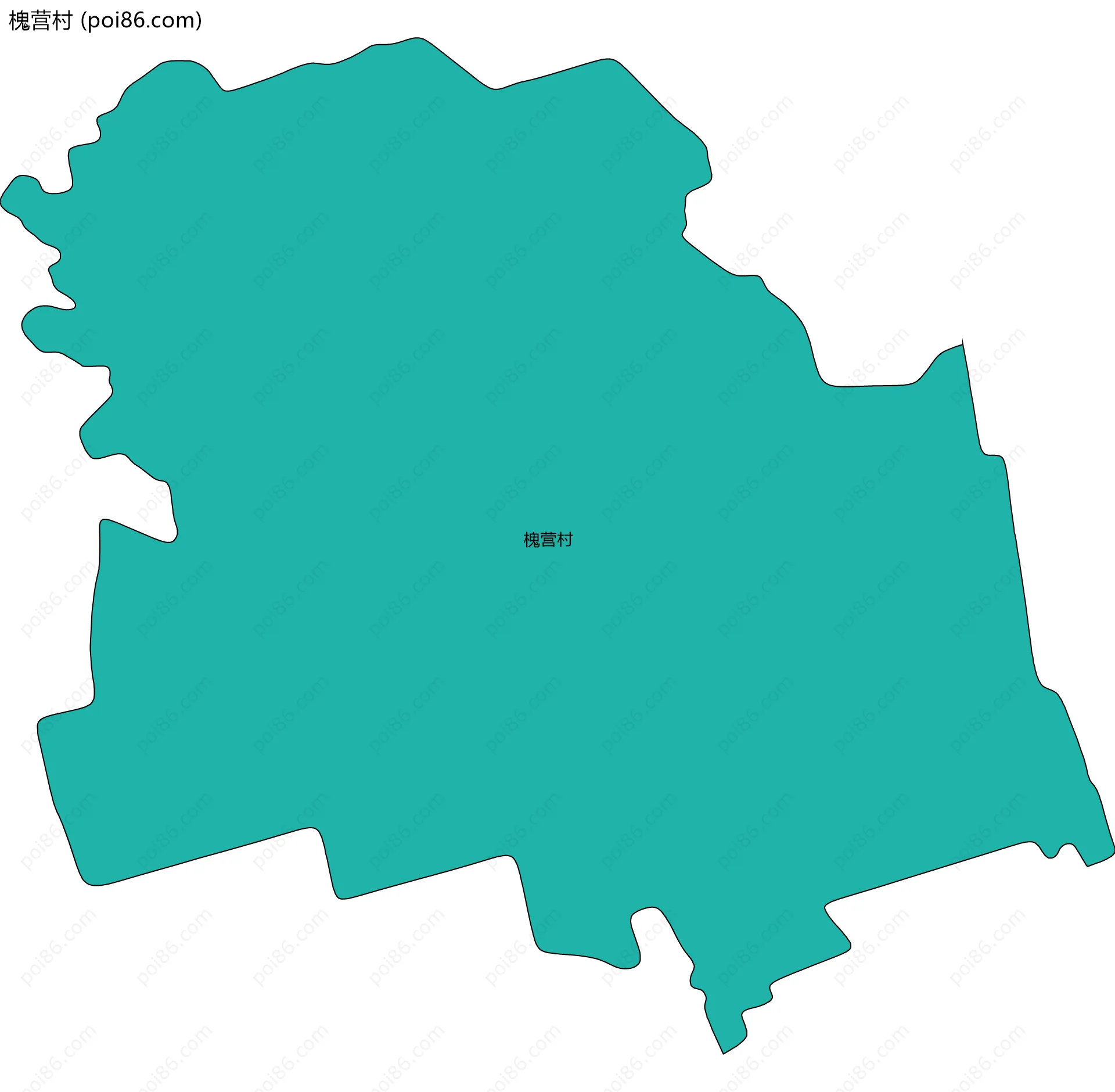 槐营村边界地图