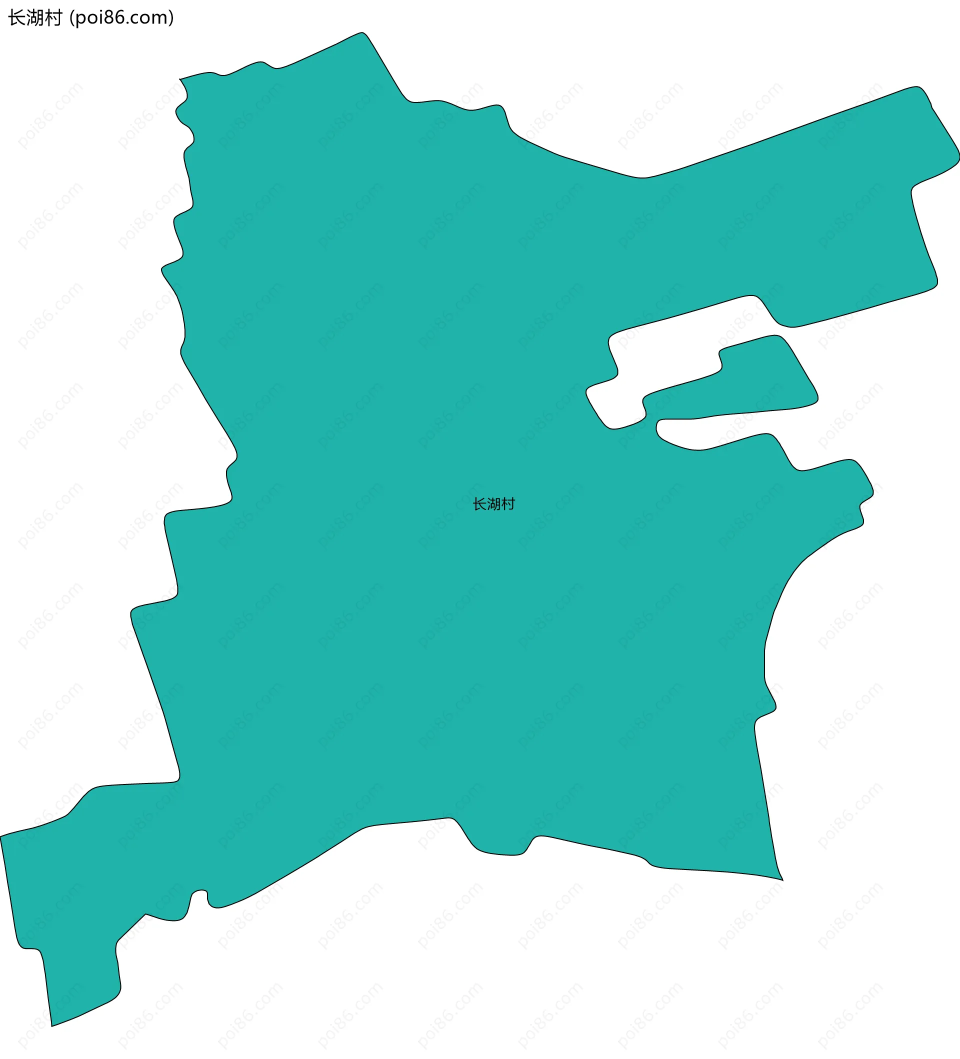 长湖村边界地图