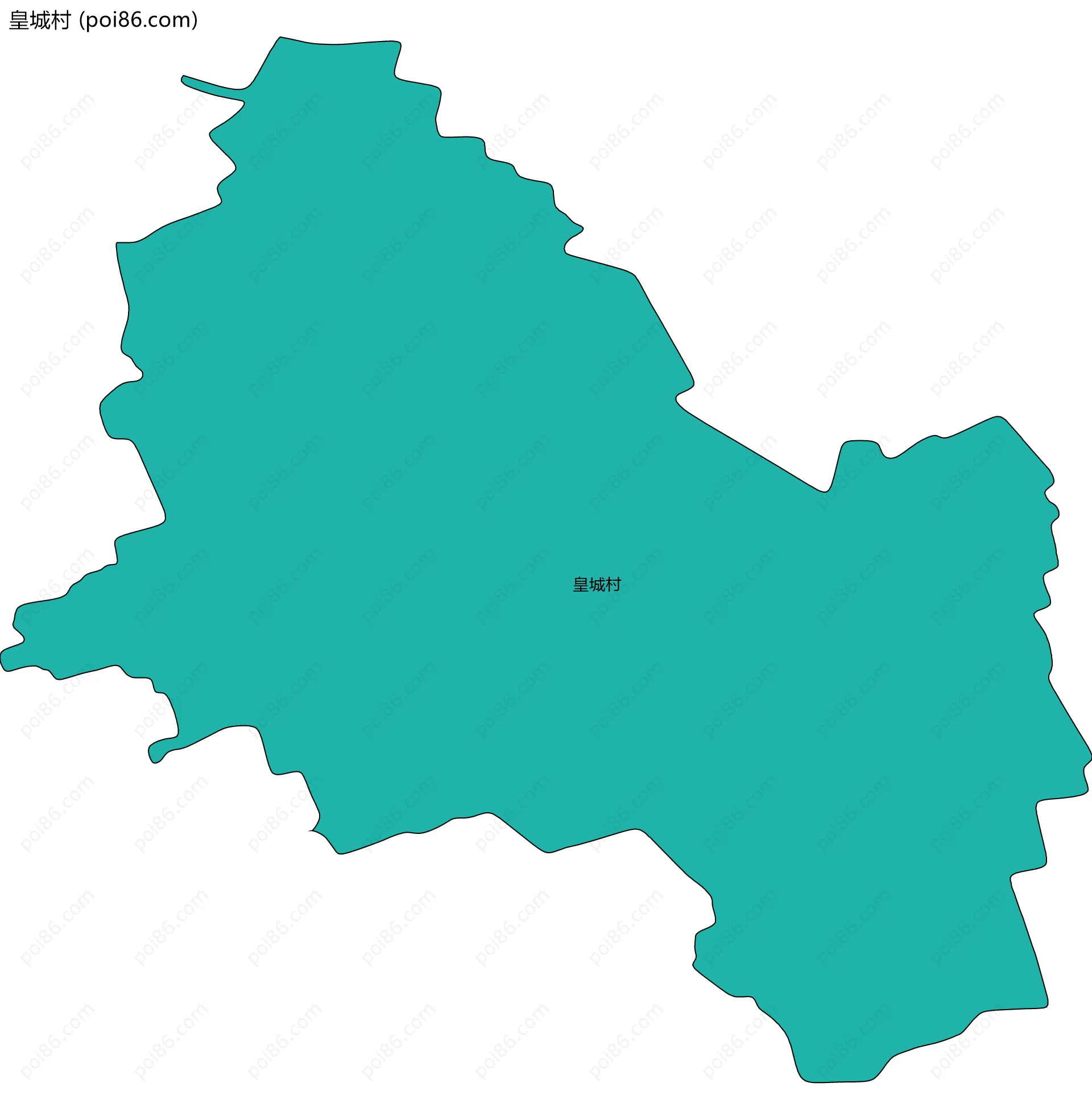 皇城村边界地图